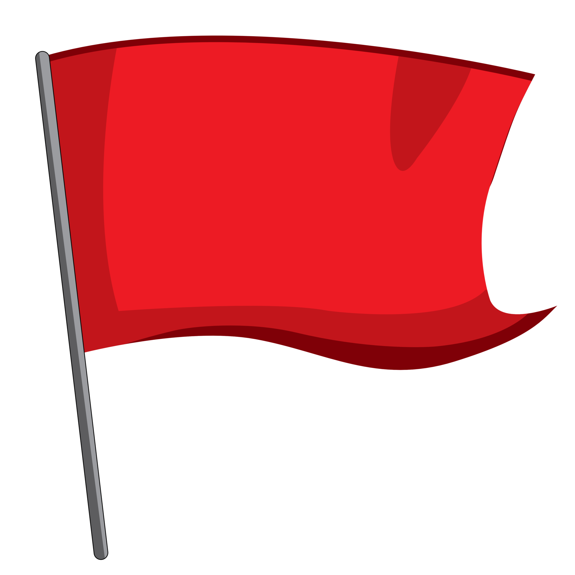 Blank Red flags on yellow staves element for designers 22034238 PNG