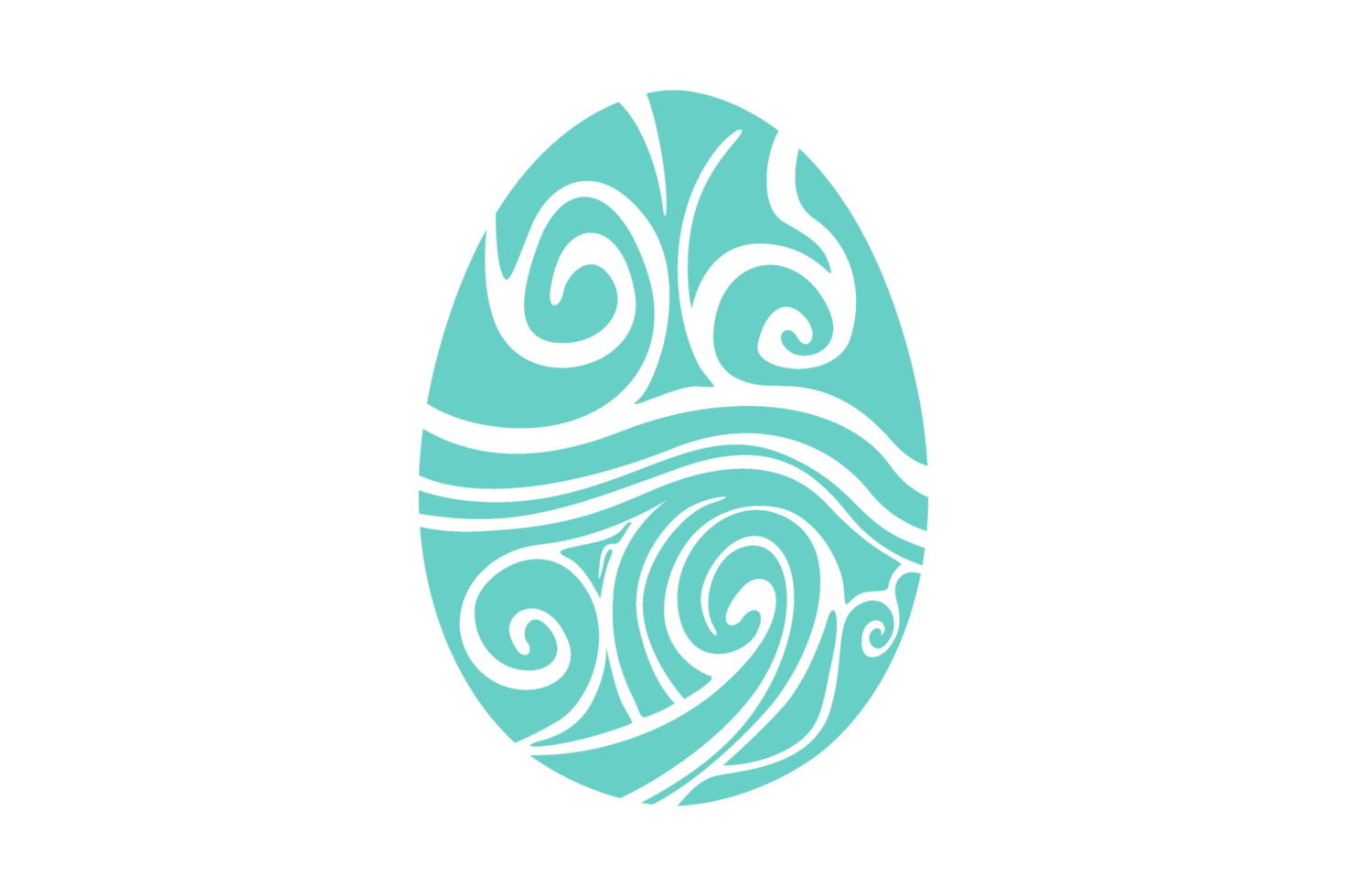 Blue Easter Egg Ornament Art Design png