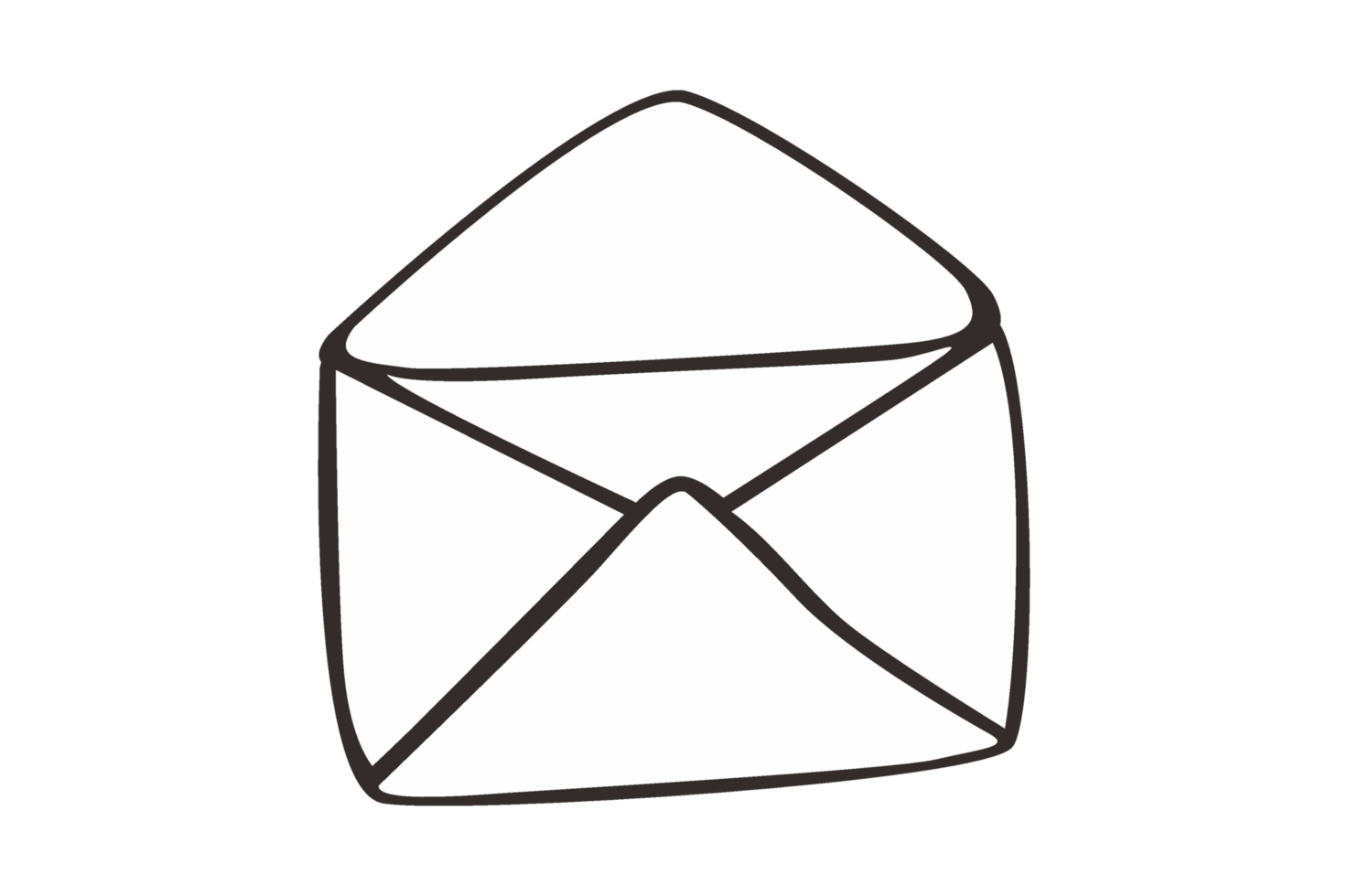 Opened White Envelope png