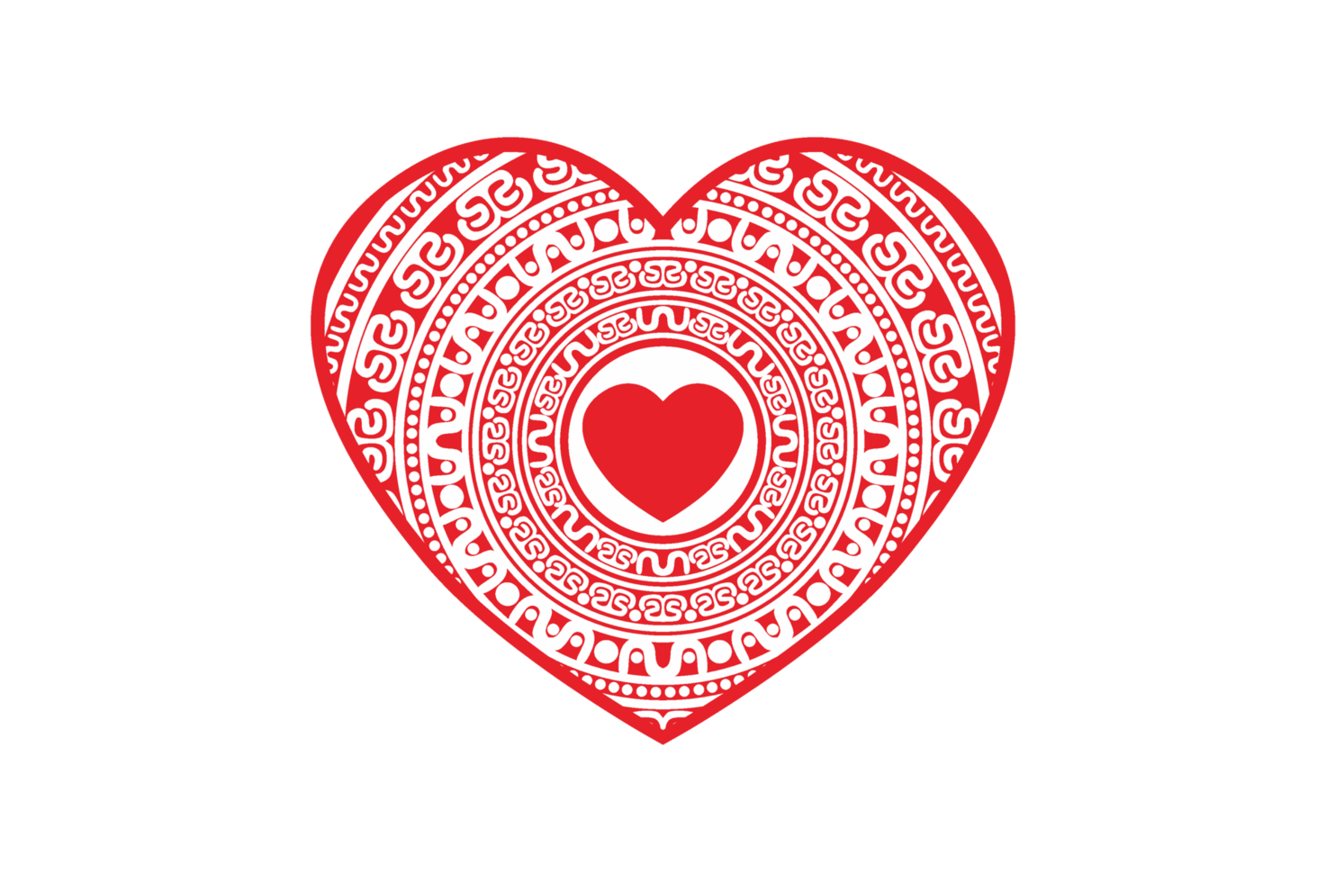 San Valentino giorno arte - rosso mandala amore png