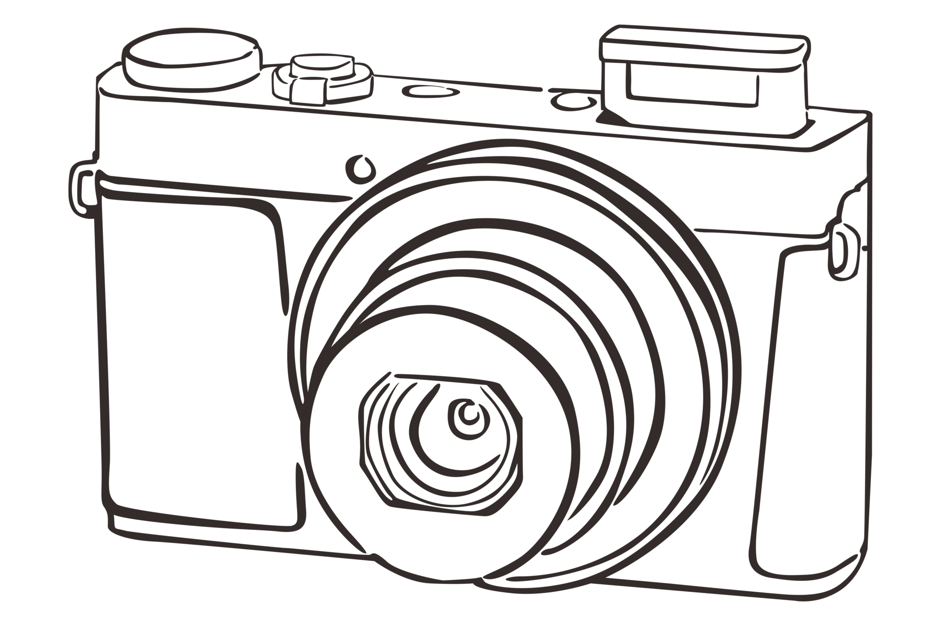 Camera Clipart Png White Line