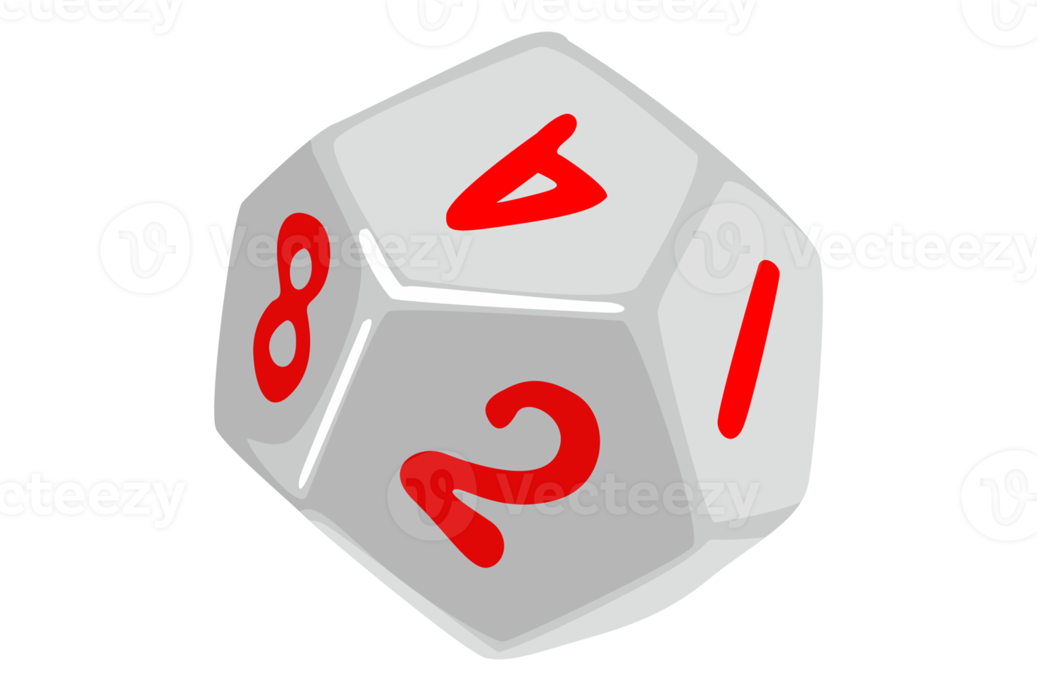 Game Tool - White Pentagon Dice png