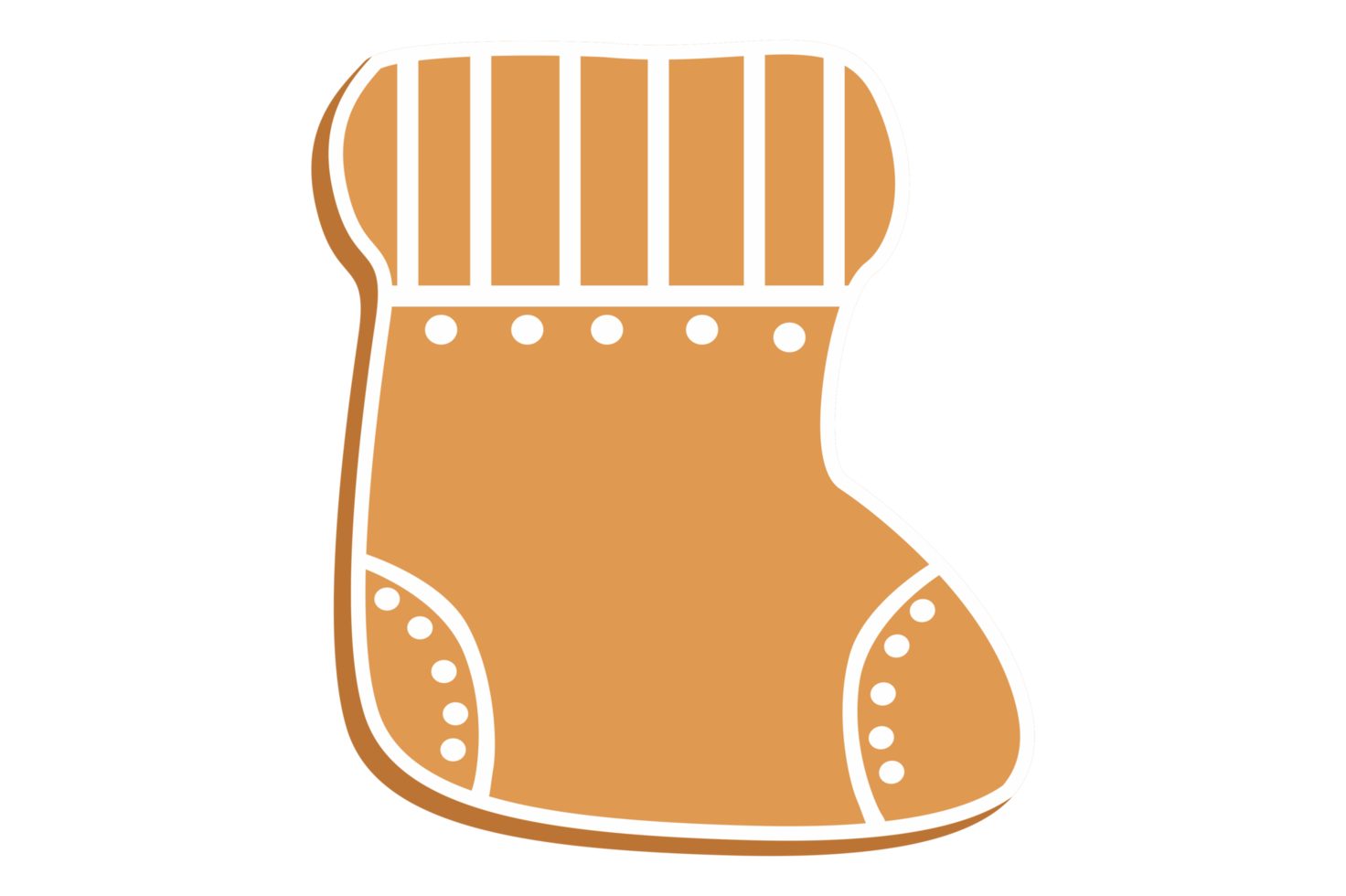 Christmas - Gingerbread Sock Shaped png