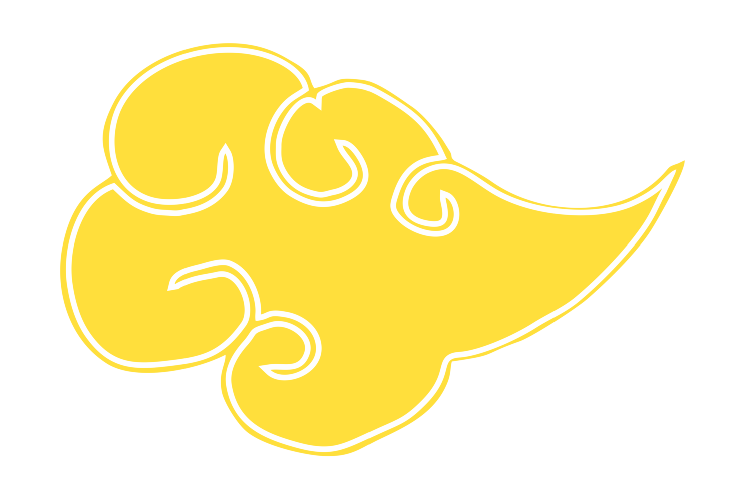 Yellow Cloud Ornament png