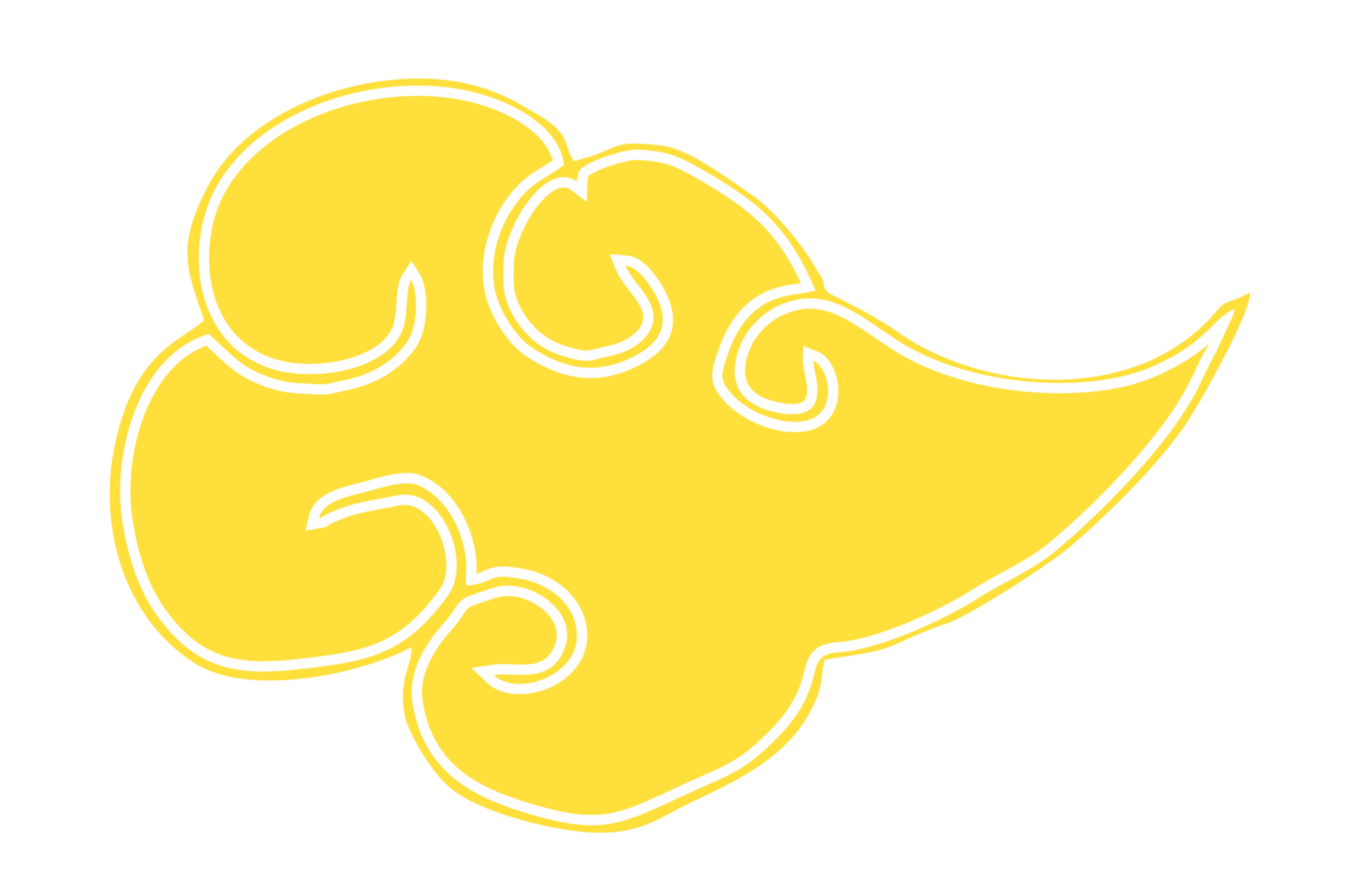 Jaune nuage ornement png