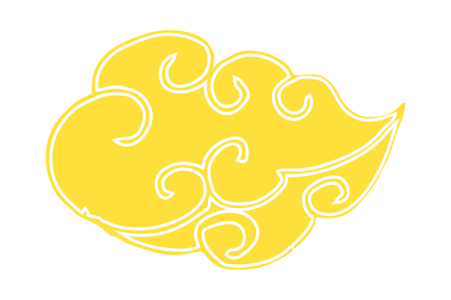 Yellow Cloud Ornament png