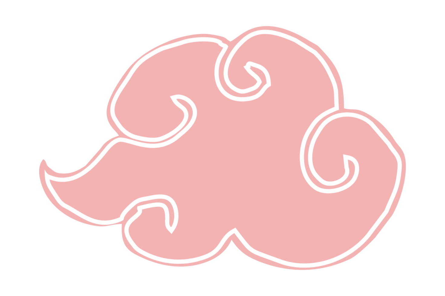 rose nuage ornement png