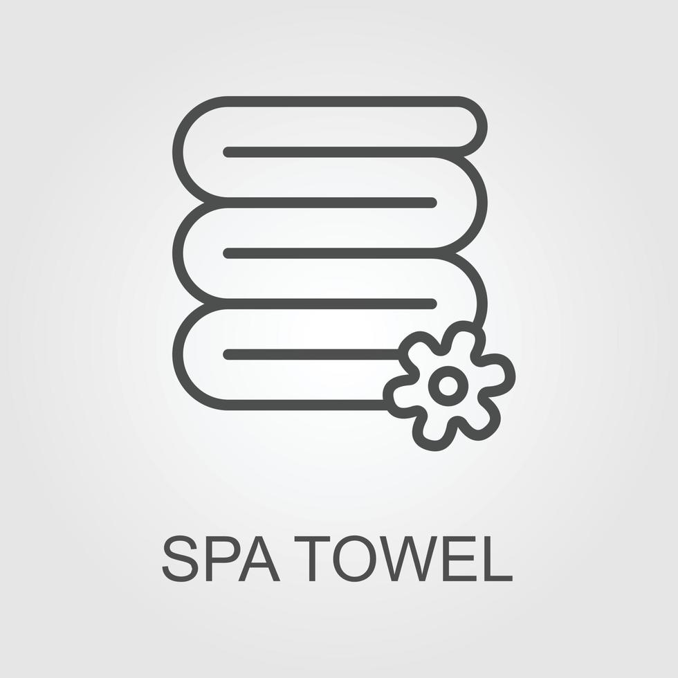 Towel stack linear icon. Clean bedding sheets. Home wipes. Textile products, household cloths. Thin line customizable illustration. Contour symbol. Vector isolated outline drawing. Editable stroke