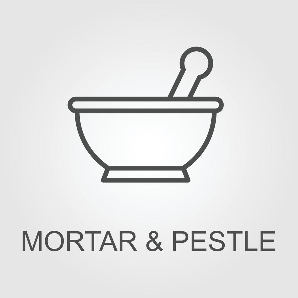 Pharmacy, pestle and mortar icon sign symbol vector