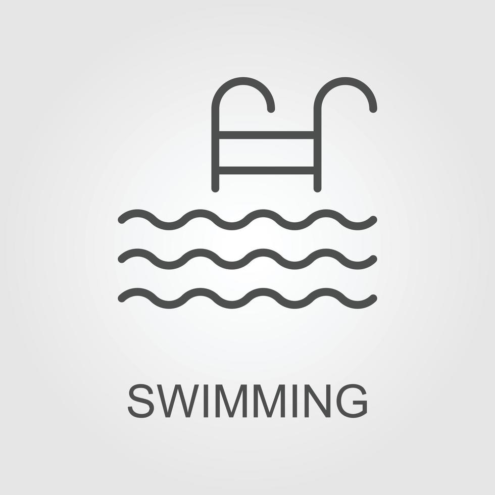 Swimming Pool Ladder vector icon