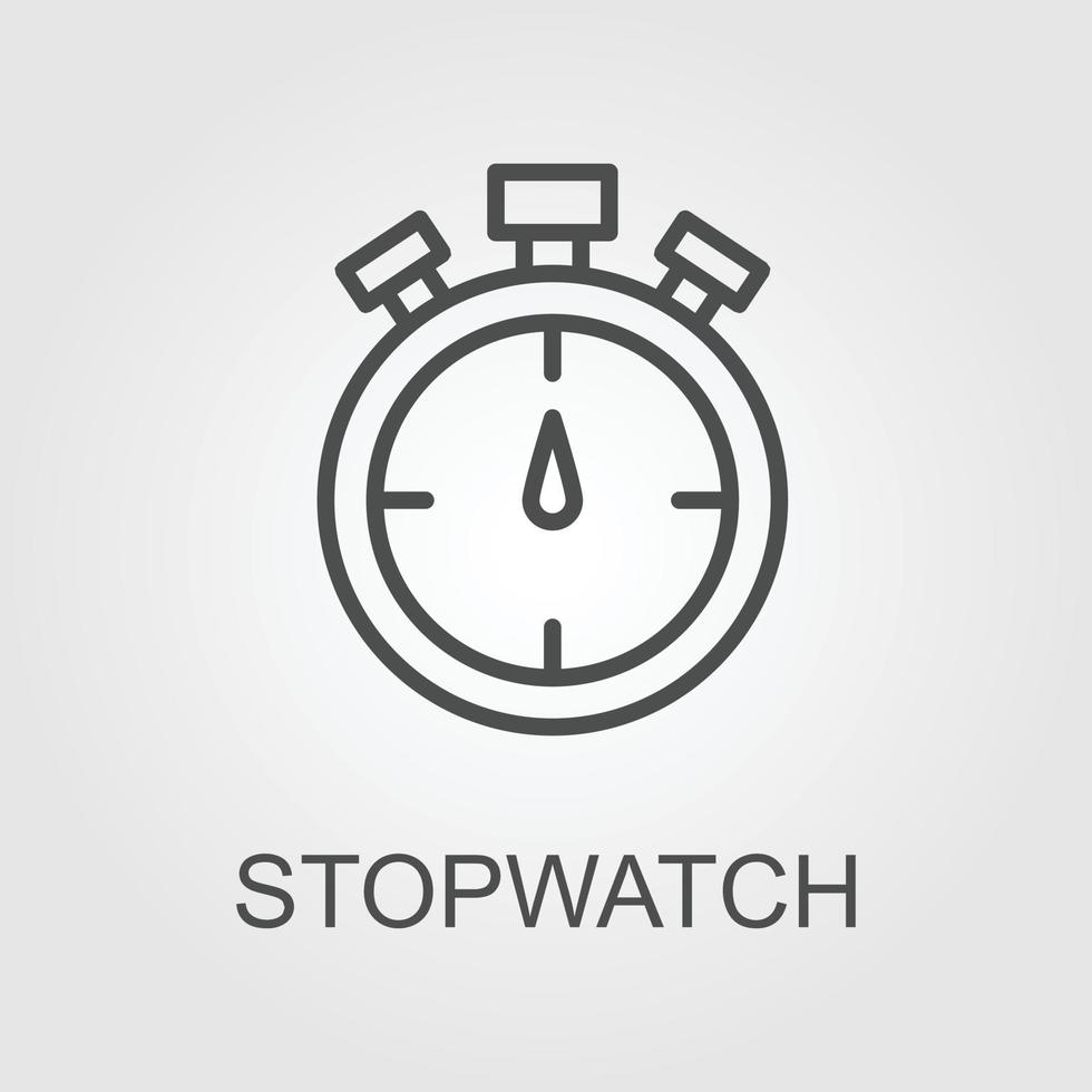 Stopwatch, stop watch timer flat vector icon for apps and websites