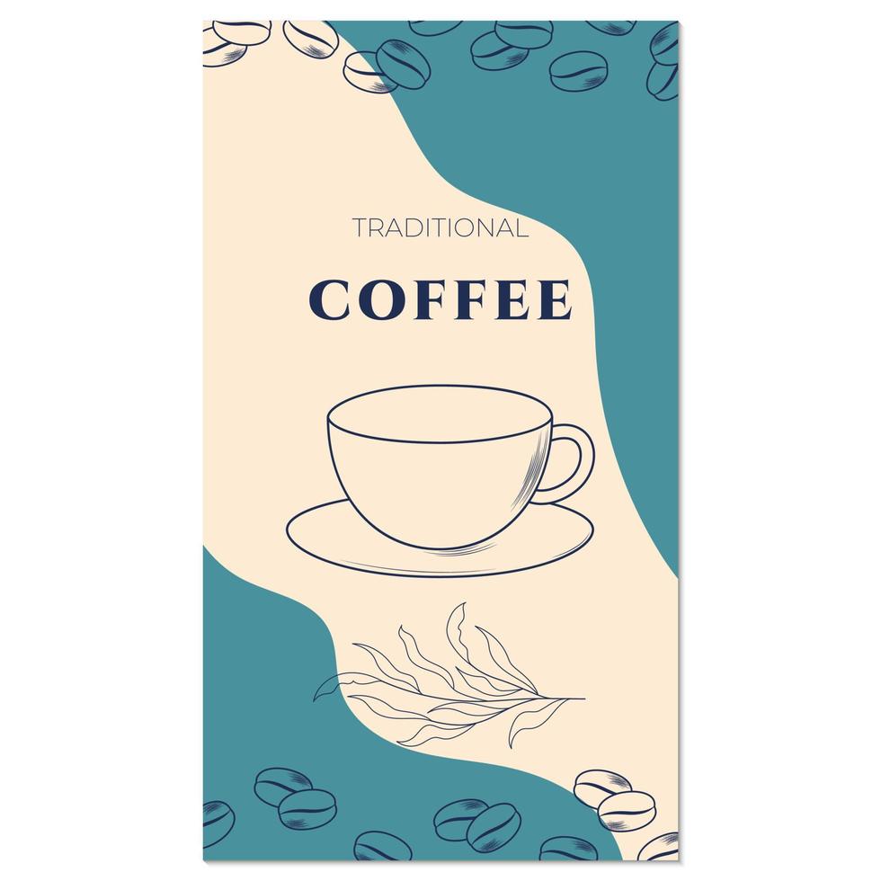 taza de café póster vector