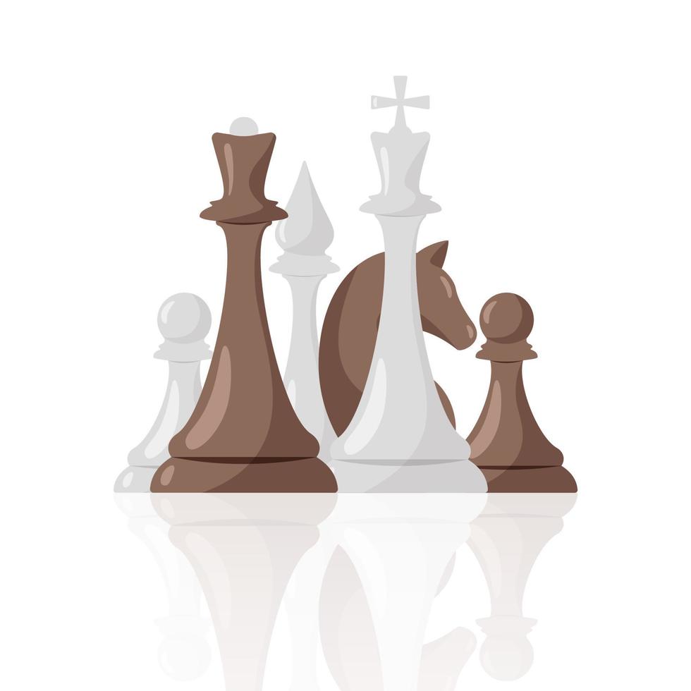 chess pieces composition vector