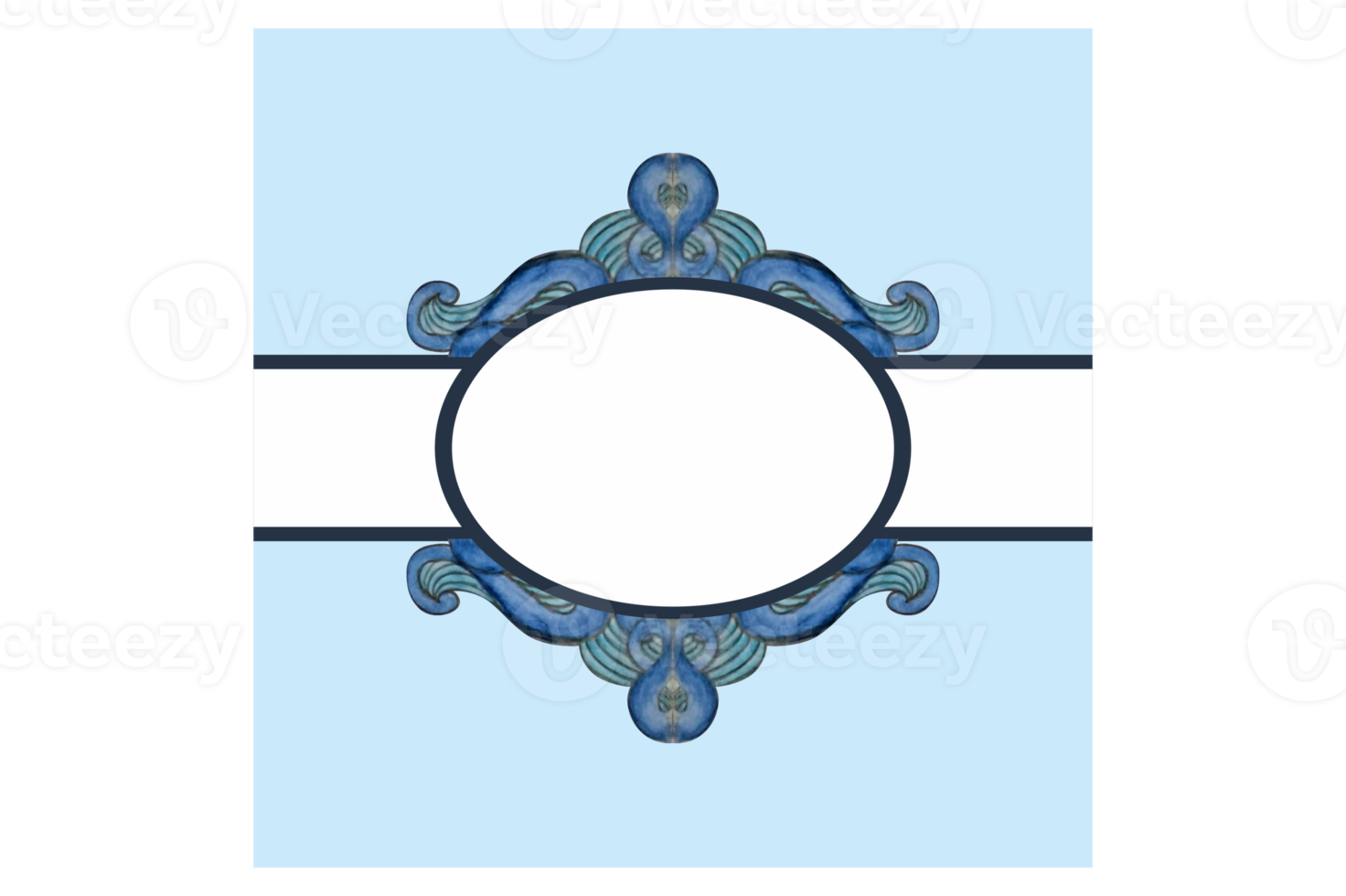 Platz Hintergrund mit Blau Wasser Welle Ornament Design png