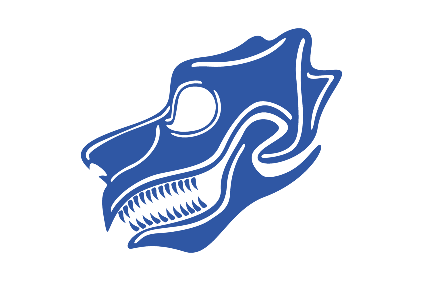 Blue Dragon Skull Ornament Tattoo png