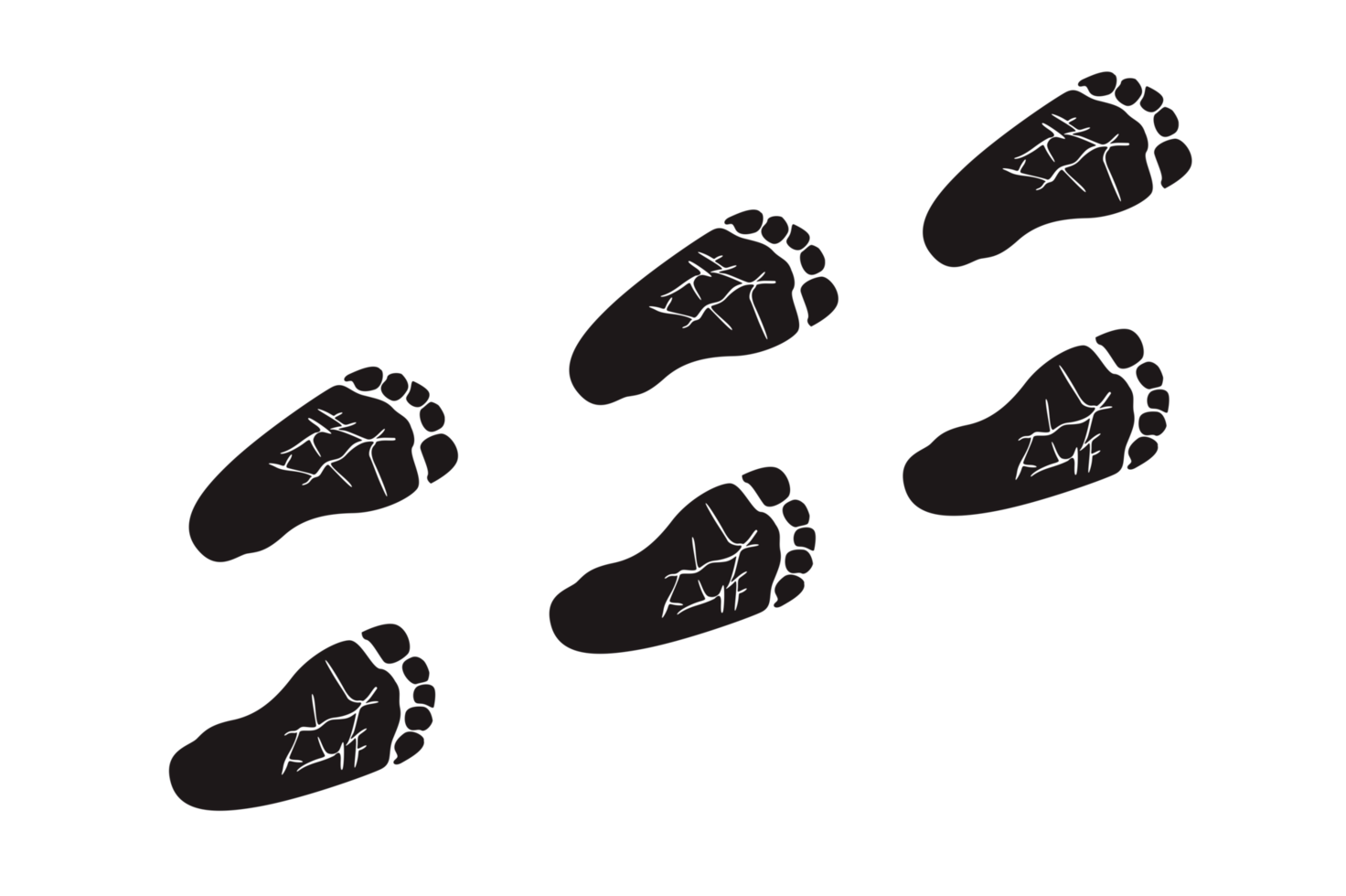 Walking Footprints Silhouette png