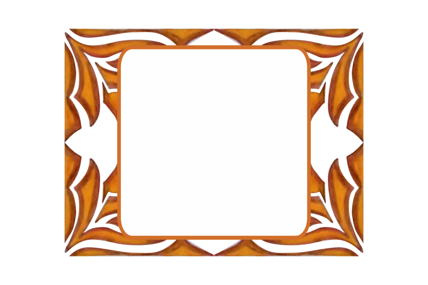 Fire Ornament Border Design png
