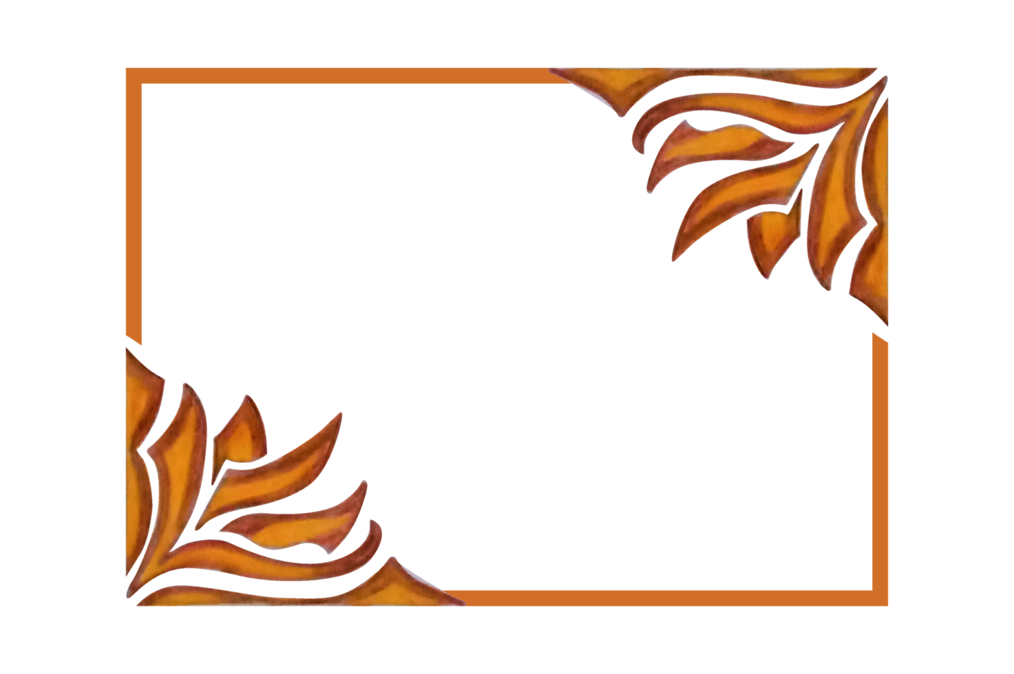 Fire Ornament Border Design png