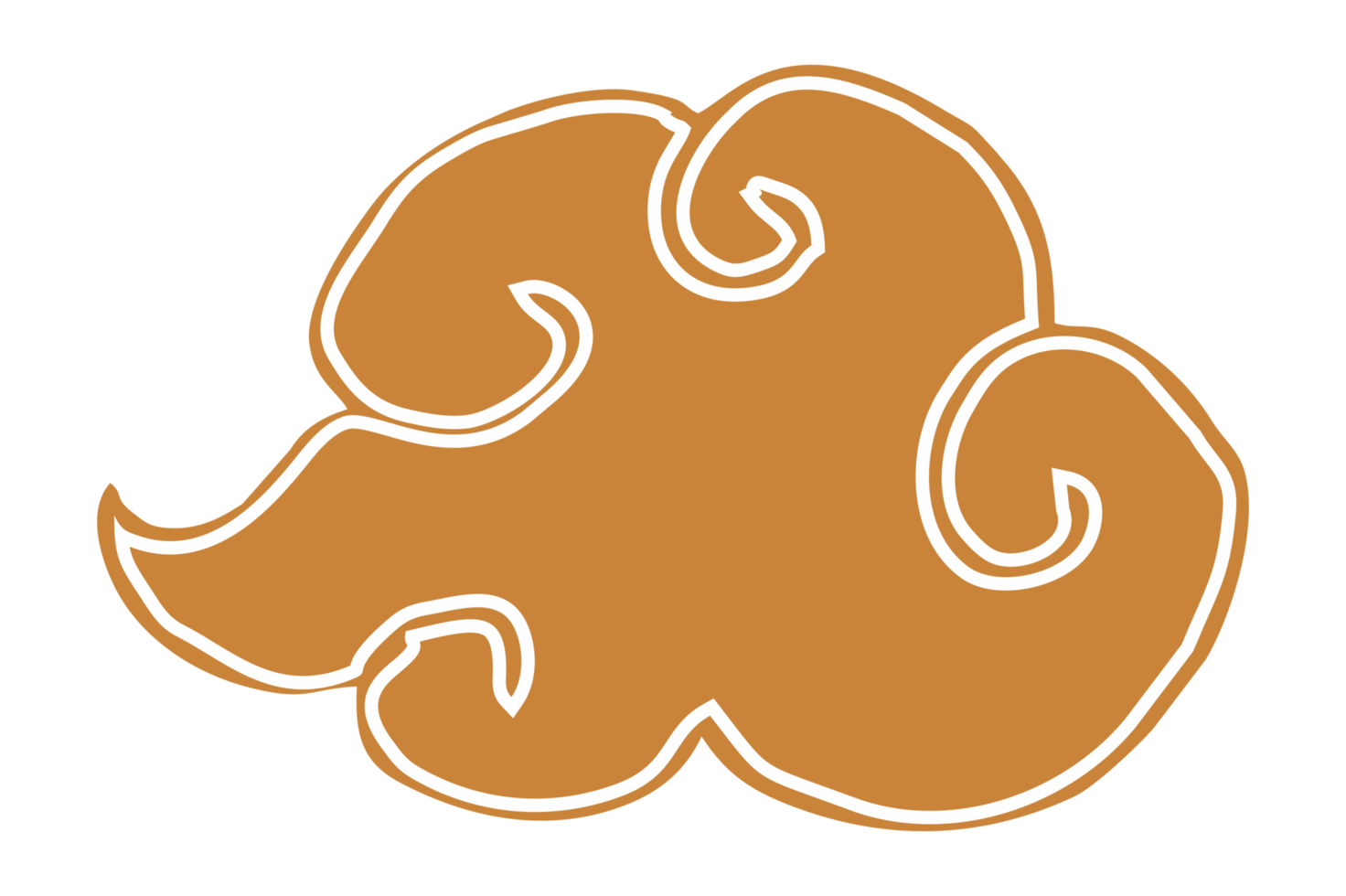 Brown Cloud Ornament png