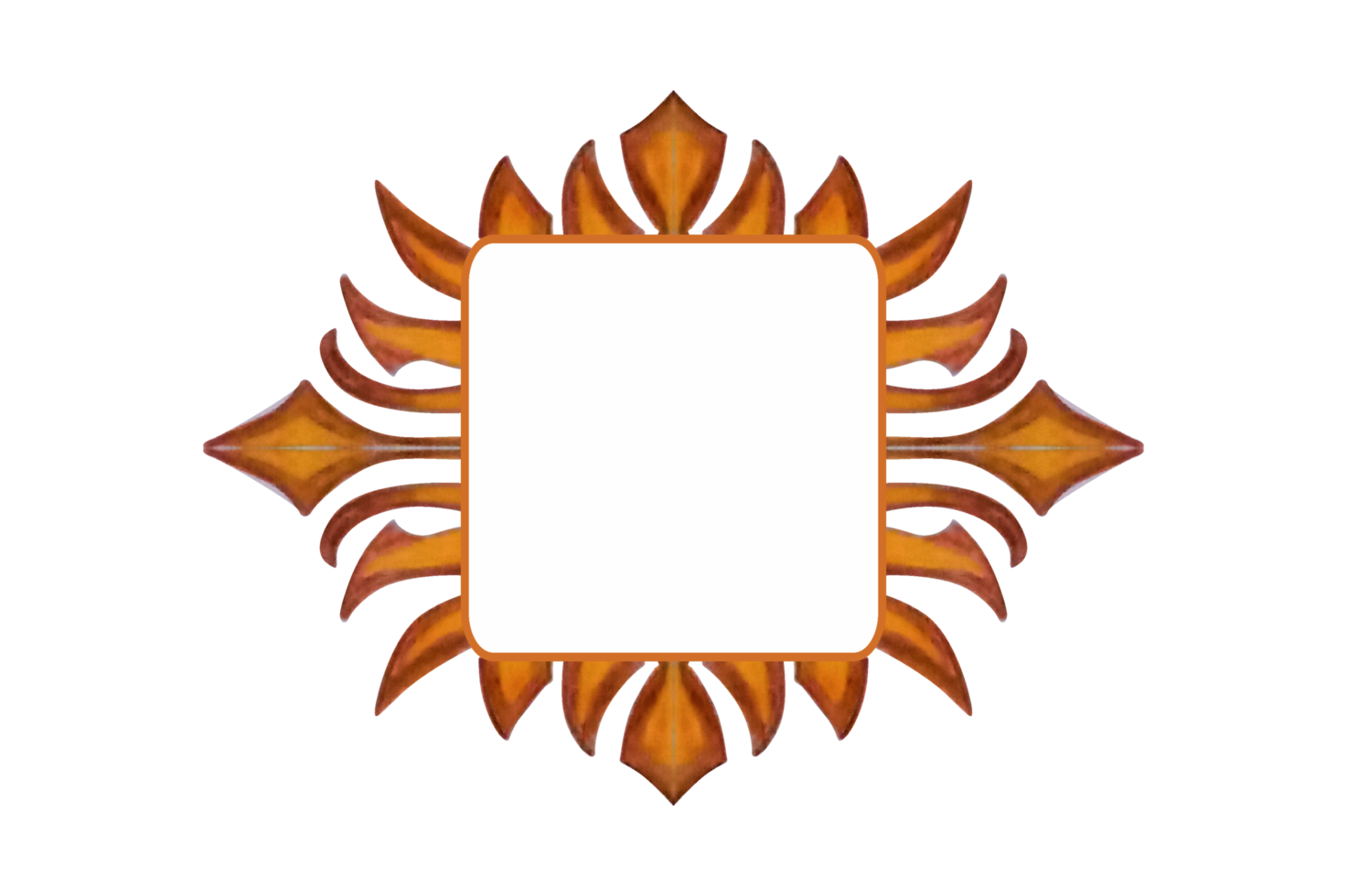 Fire Ornament Border Design png