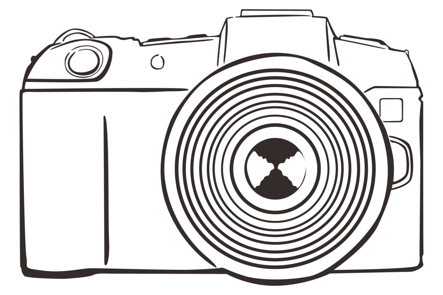 Technology - Camera Line Art png