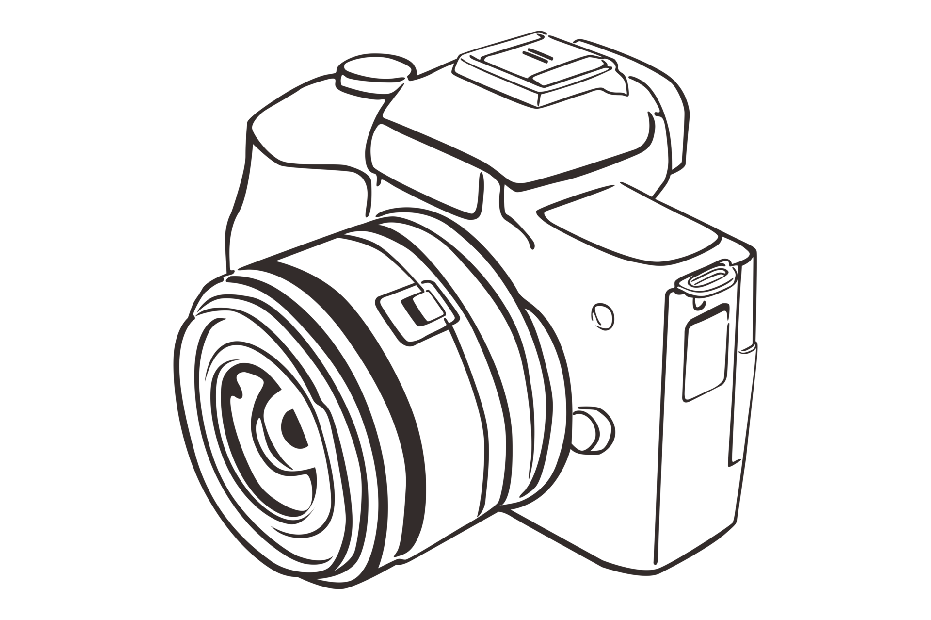 Technology - Camera Line Art 22034669 PNG