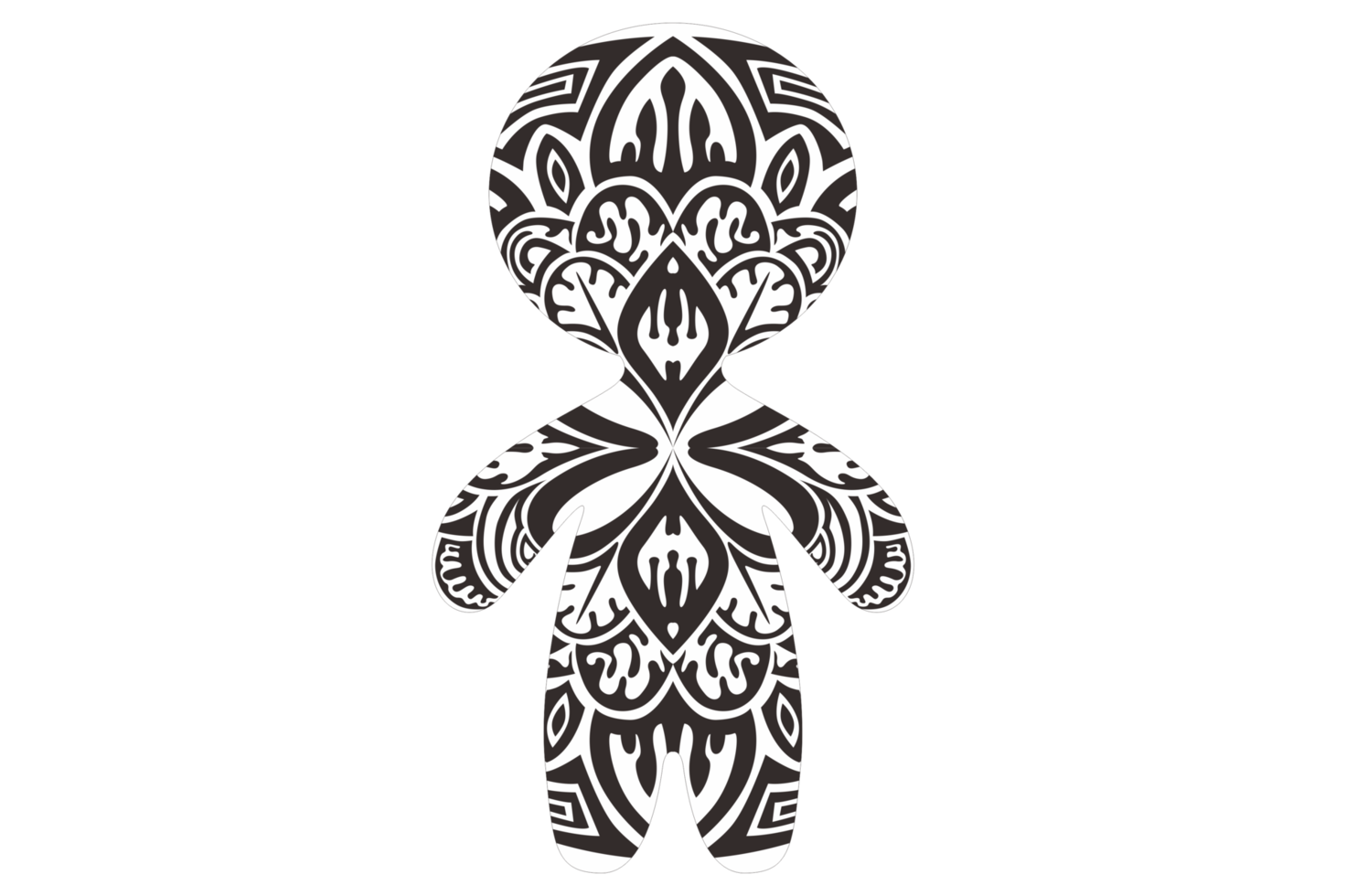 mandala ornamento diseño con pan de jengibre formas png