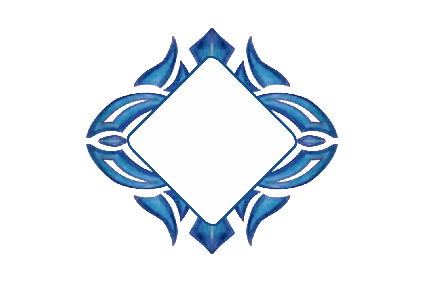 blu astratto ornamento confine design png