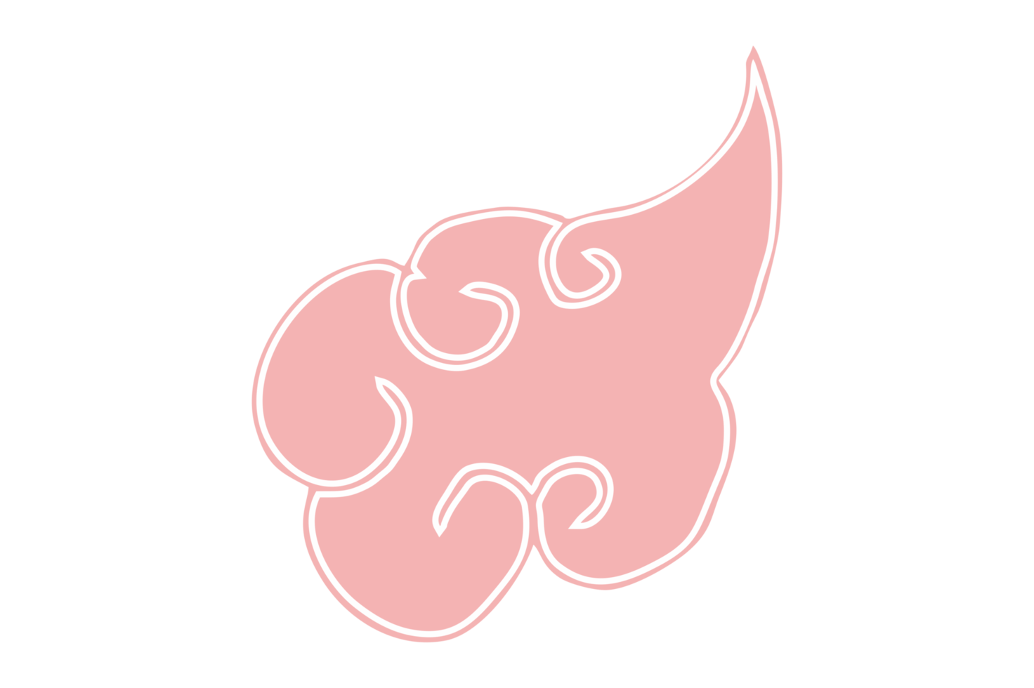 rose nuage ornement png