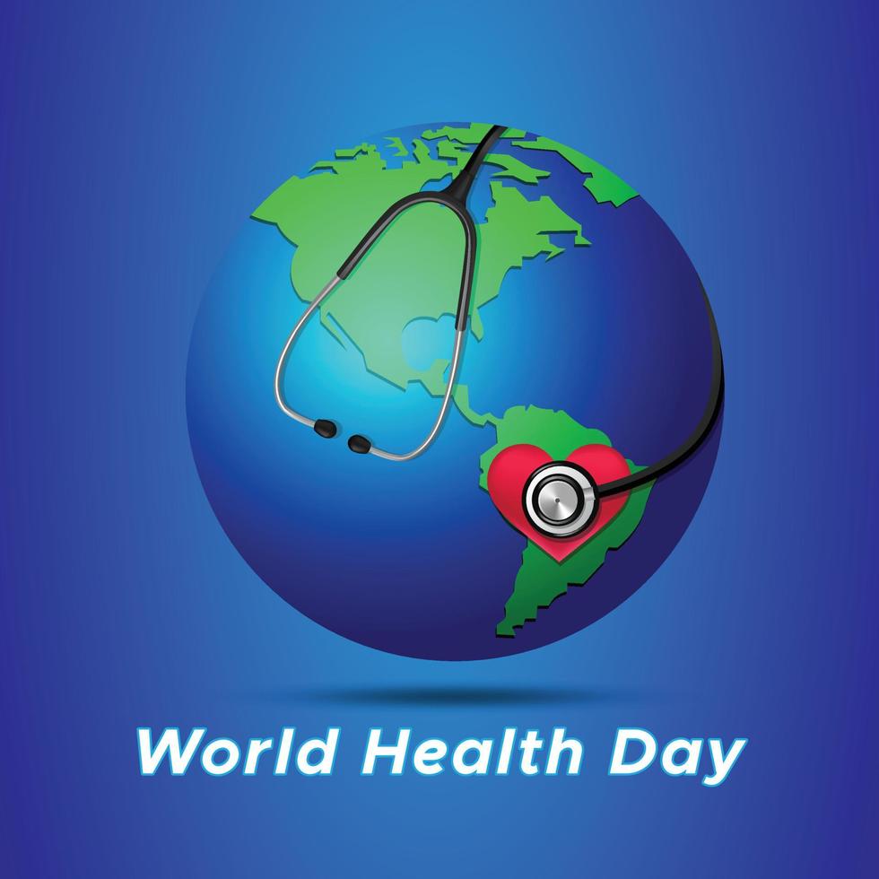 World Health Day and save the world vector