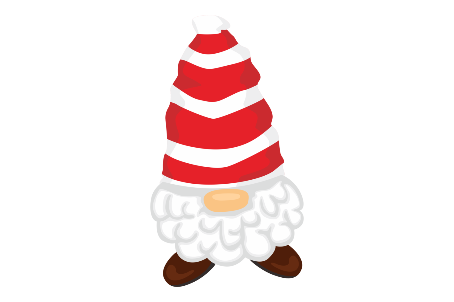 Adorable Christmas Gnome Wearing Hat With Stripe Pattern png