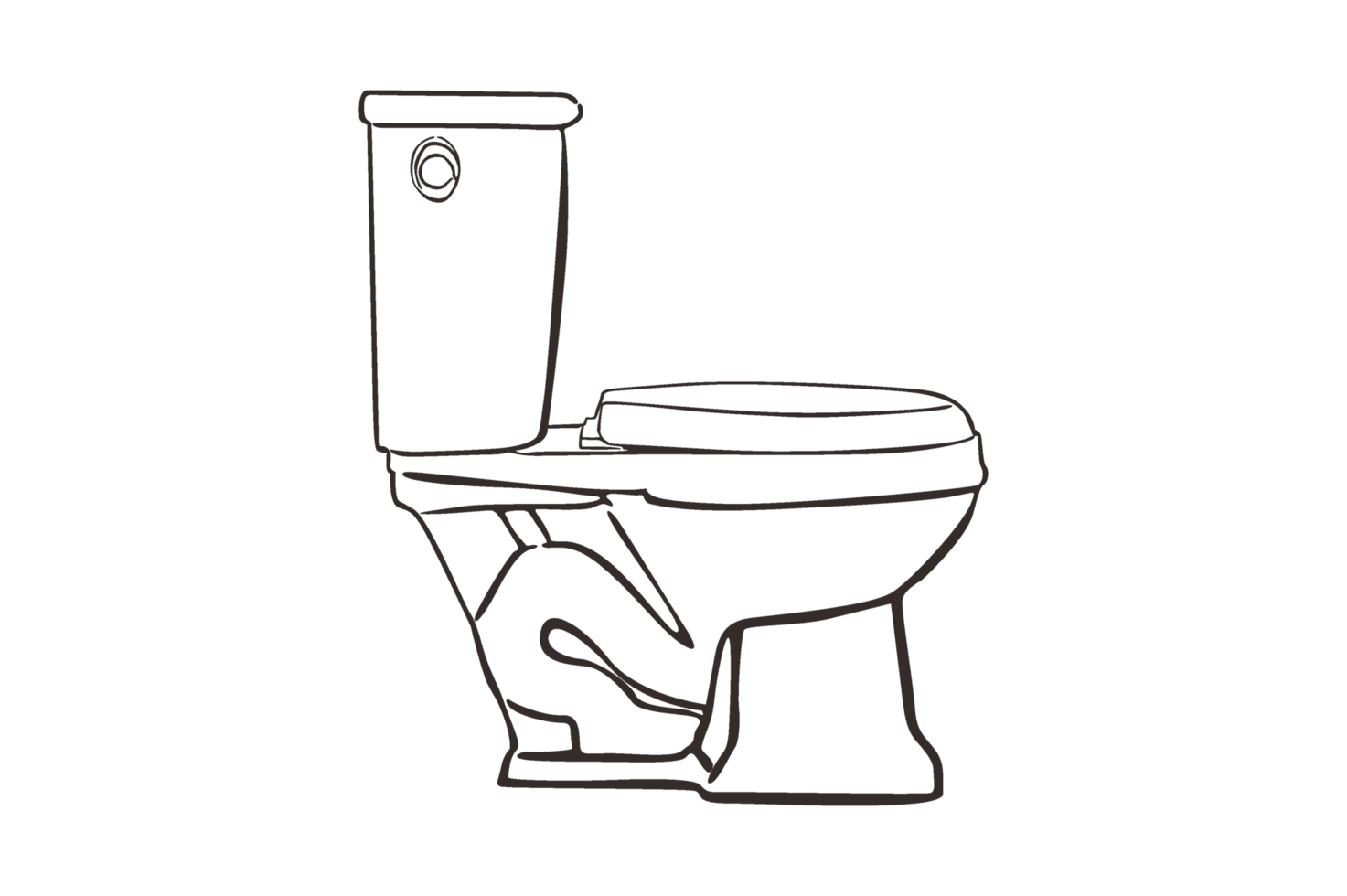 Toilet Equipment - sitting closet line art png