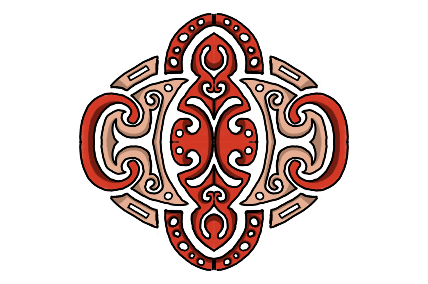 Red Chinese Style Ornament Design png