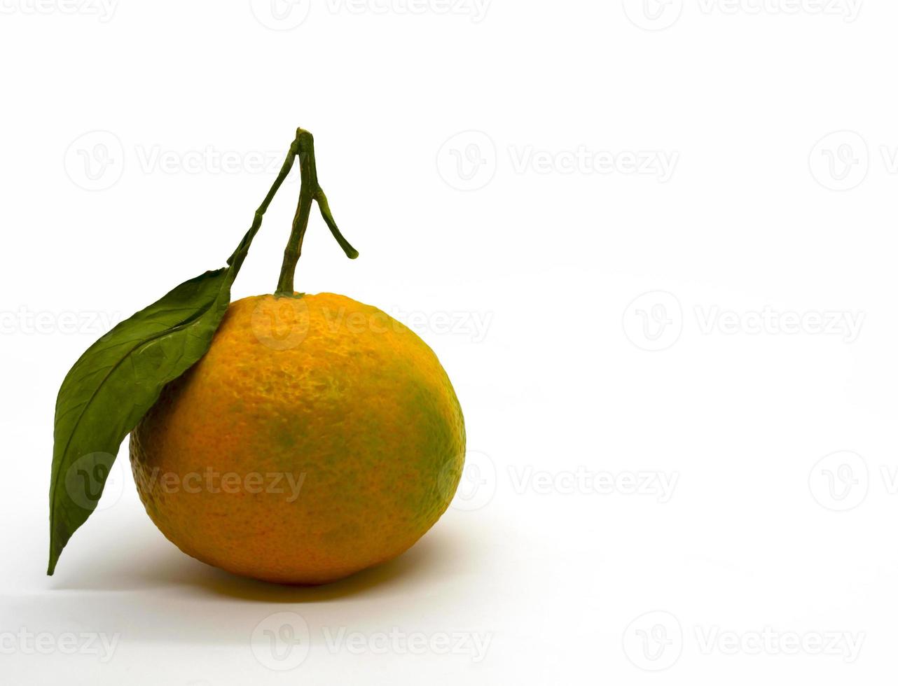 Tangerine with leaves. photo