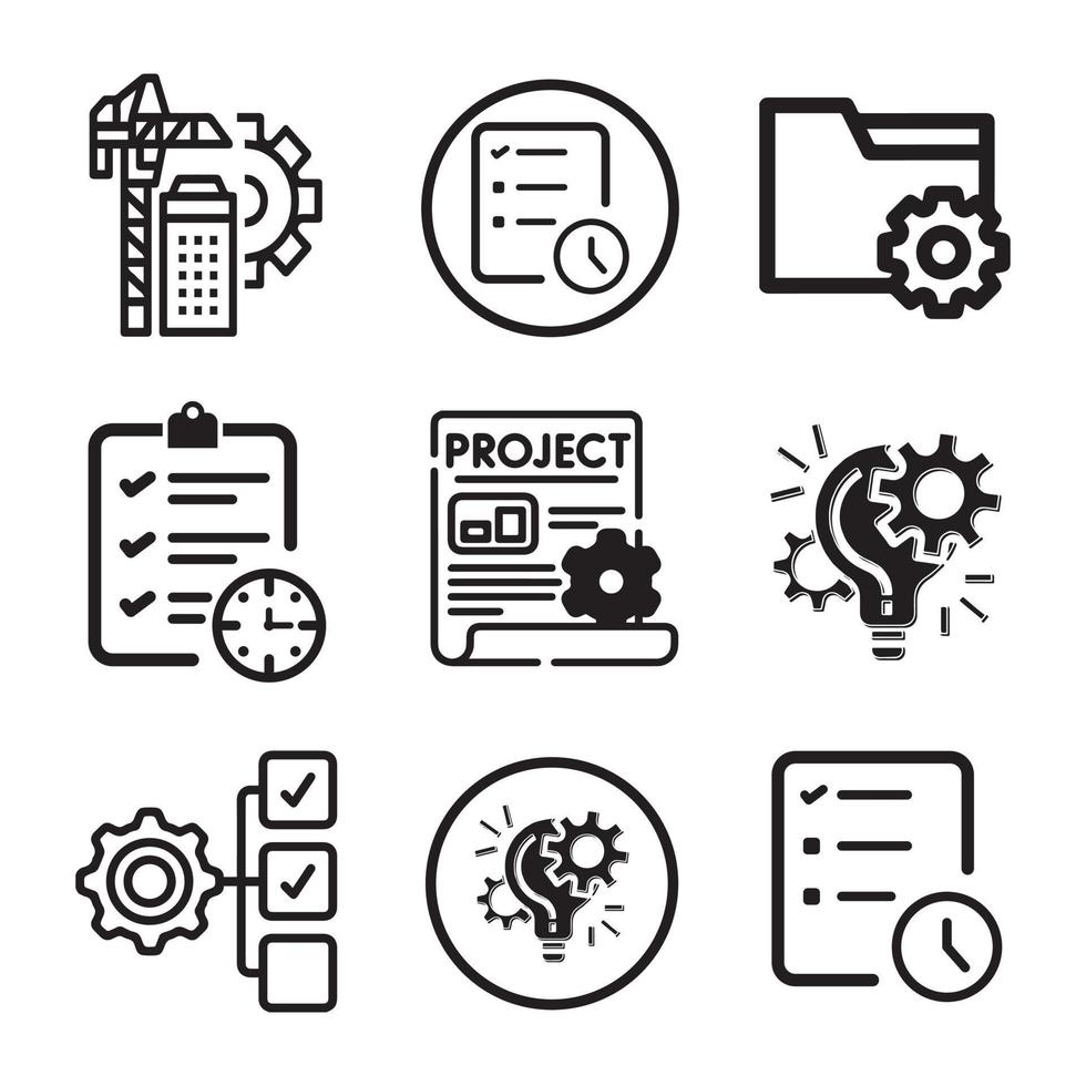 Project icon vector art stock.