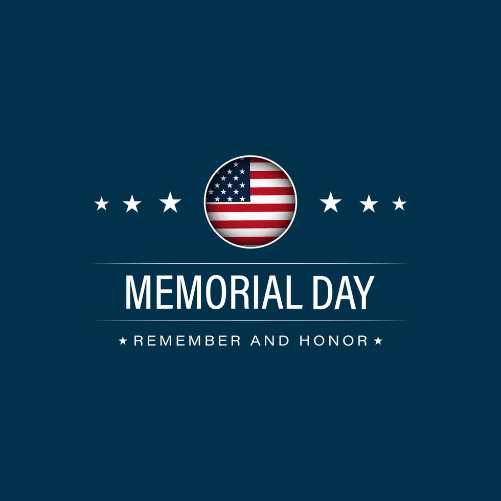 US Memorial Day vector illustration