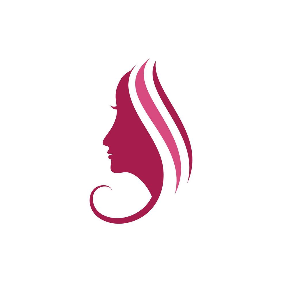 Woman face silhouette vector