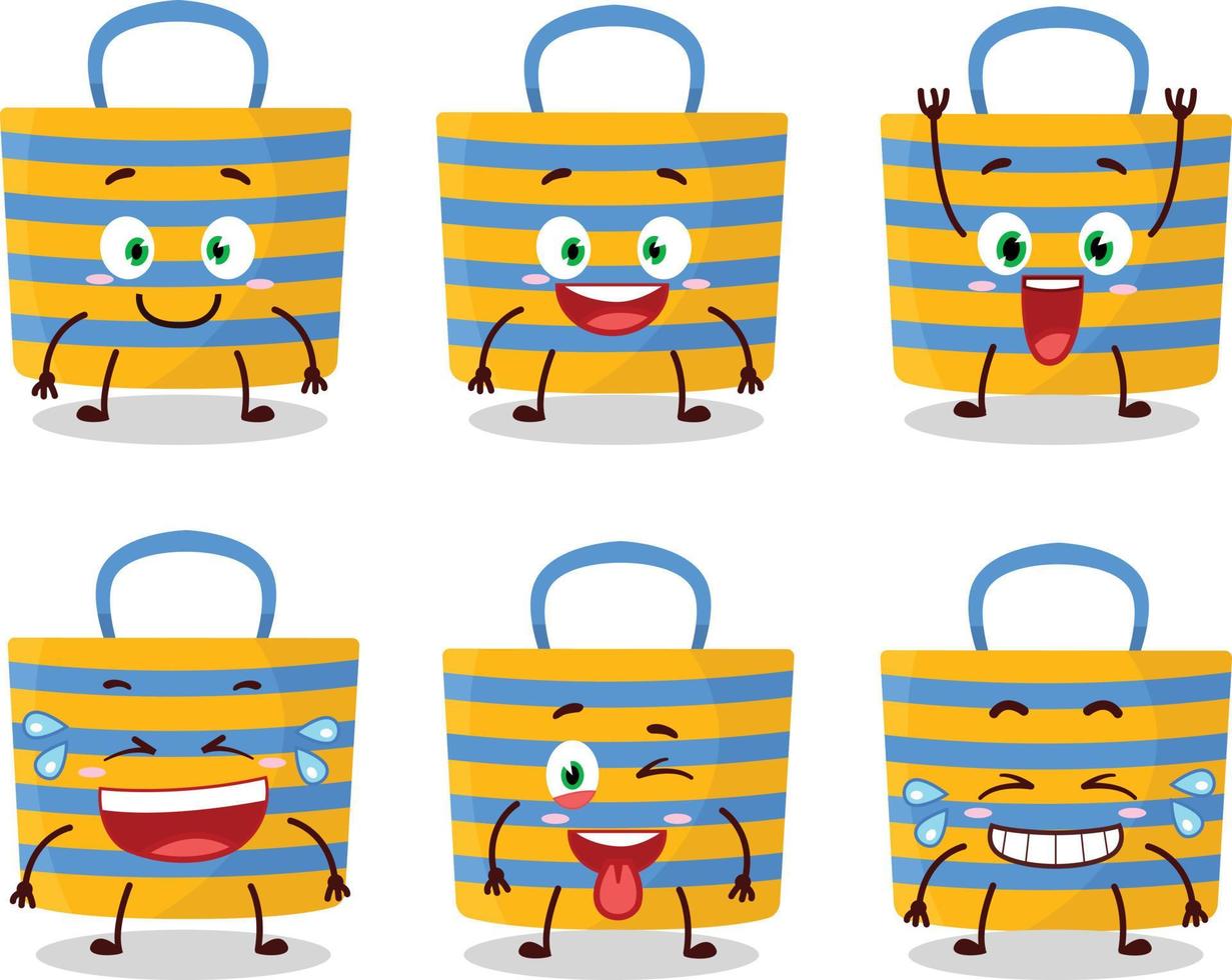 Cartoon character of beach bag with smile expression vector