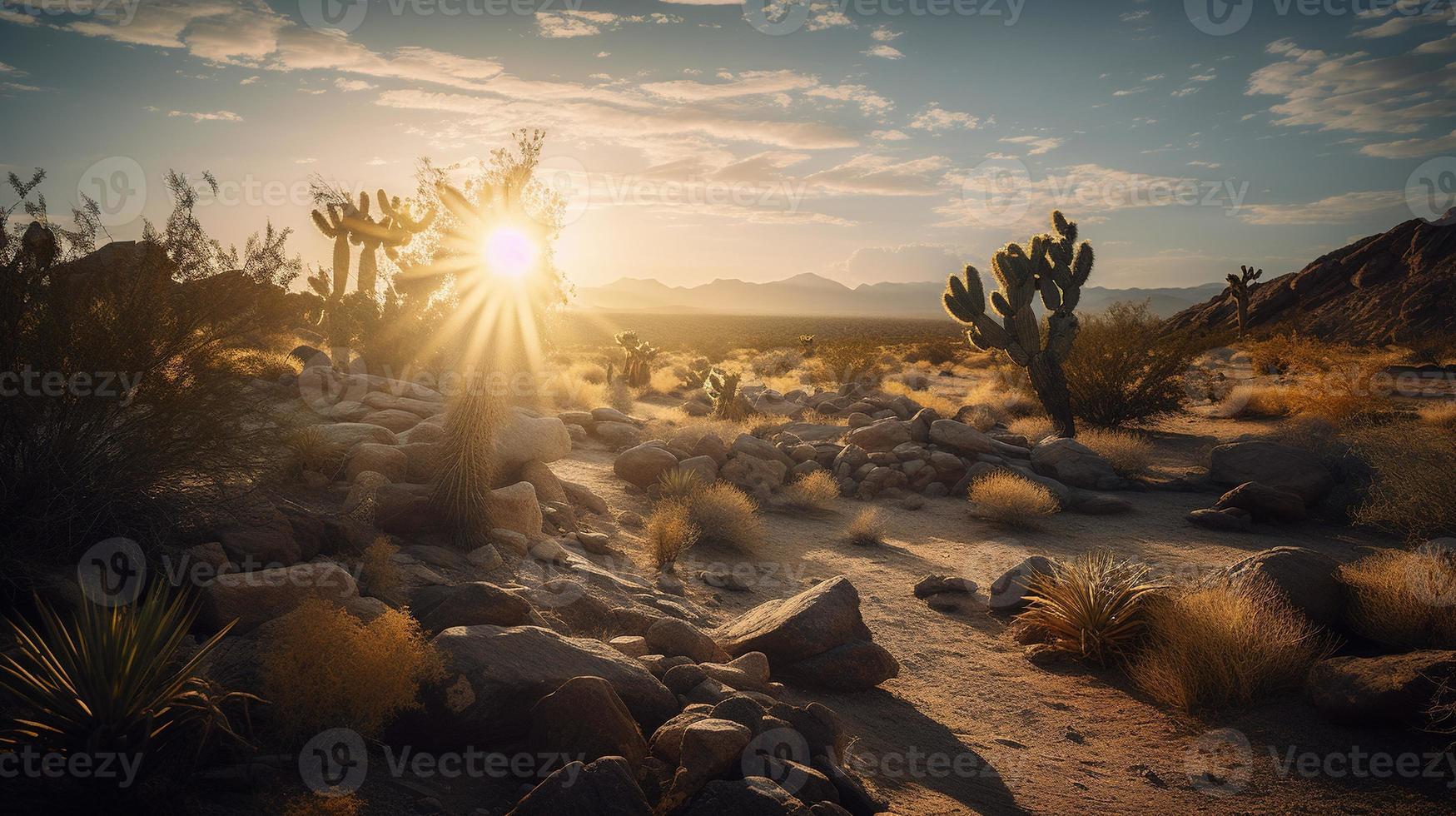 Sunset in Joshua Tree National Park, California, United States photo