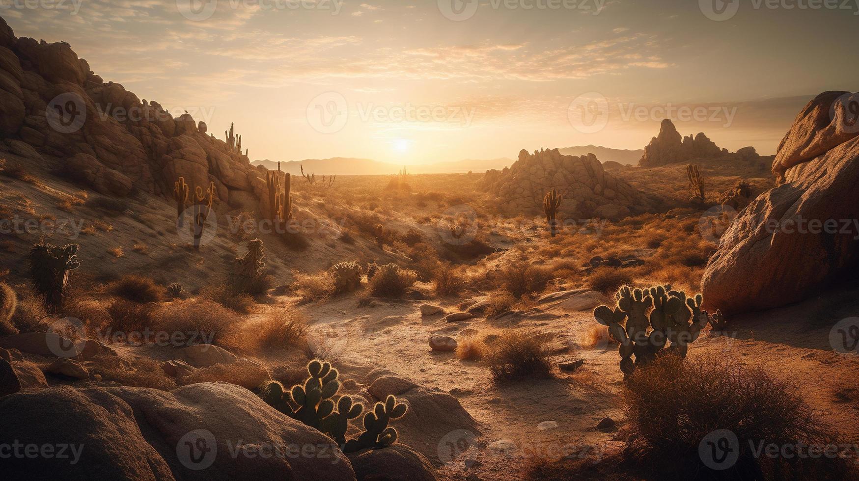Sunset in Joshua Tree National Park, California, United States photo