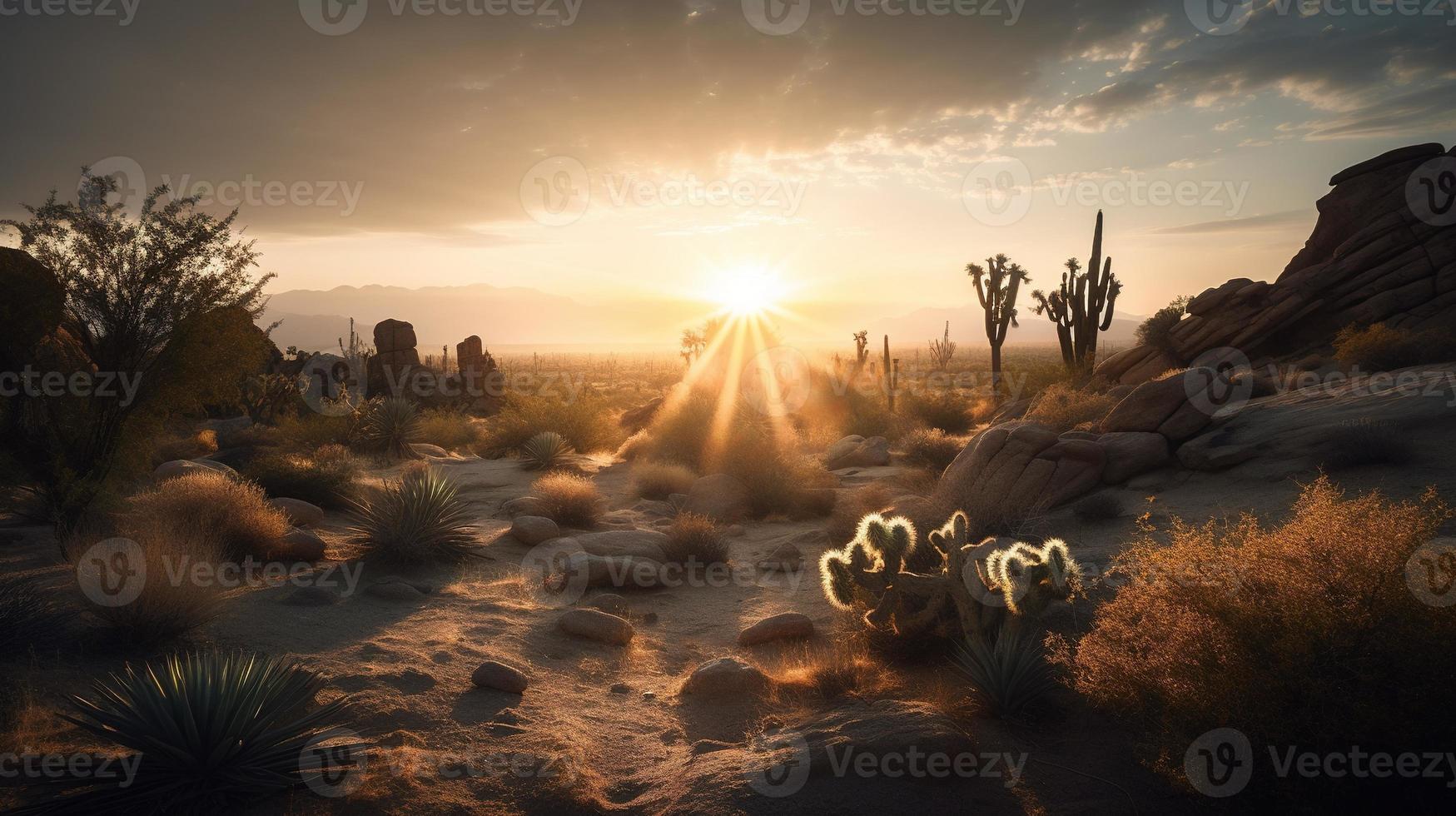 Sunset in Joshua Tree National Park, California, United States photo