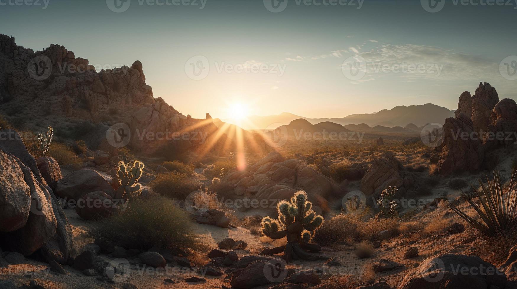 Sunset in Joshua Tree National Park, California, United States photo