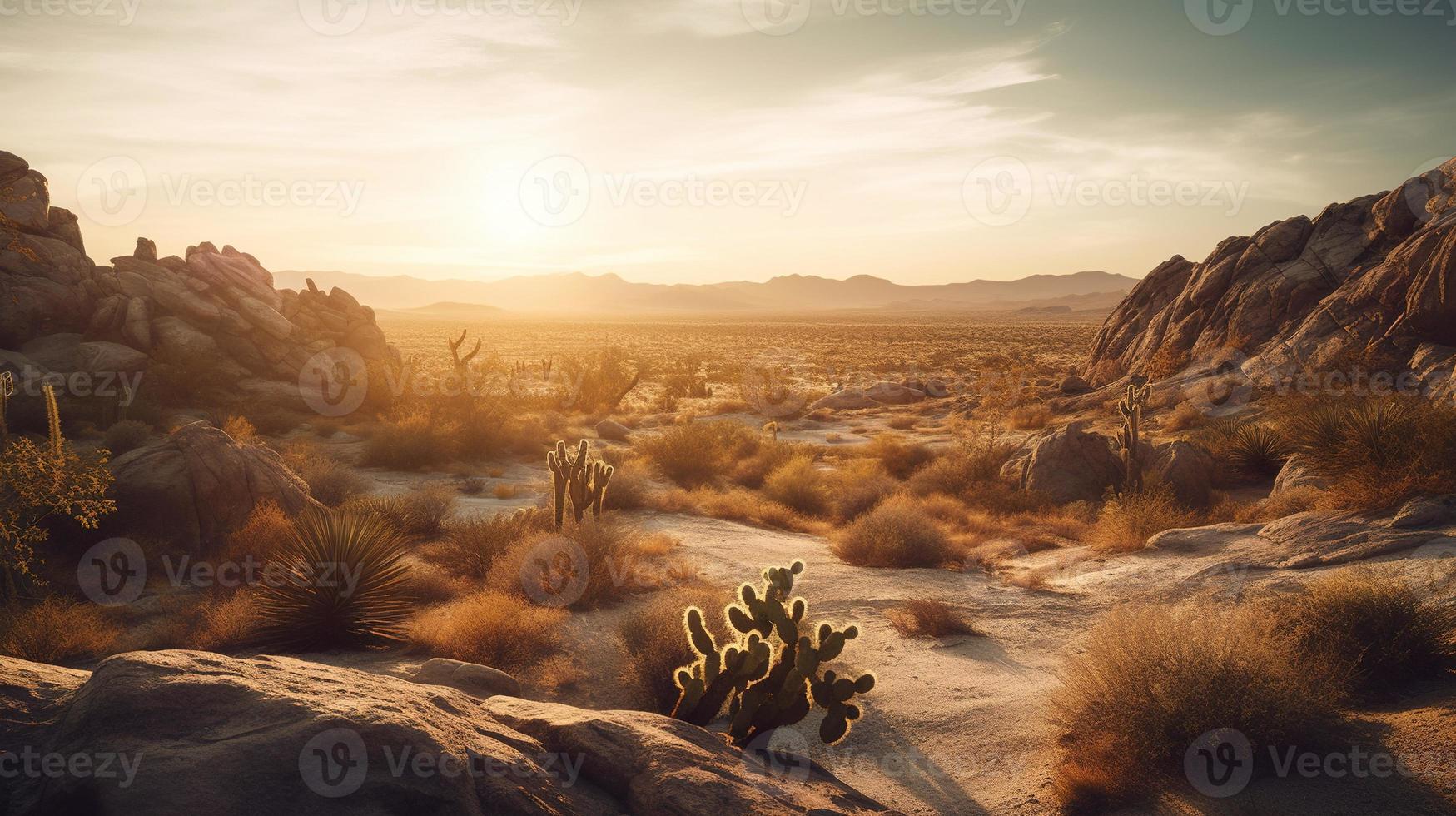 Sunset in Joshua Tree National Park, California, United States photo