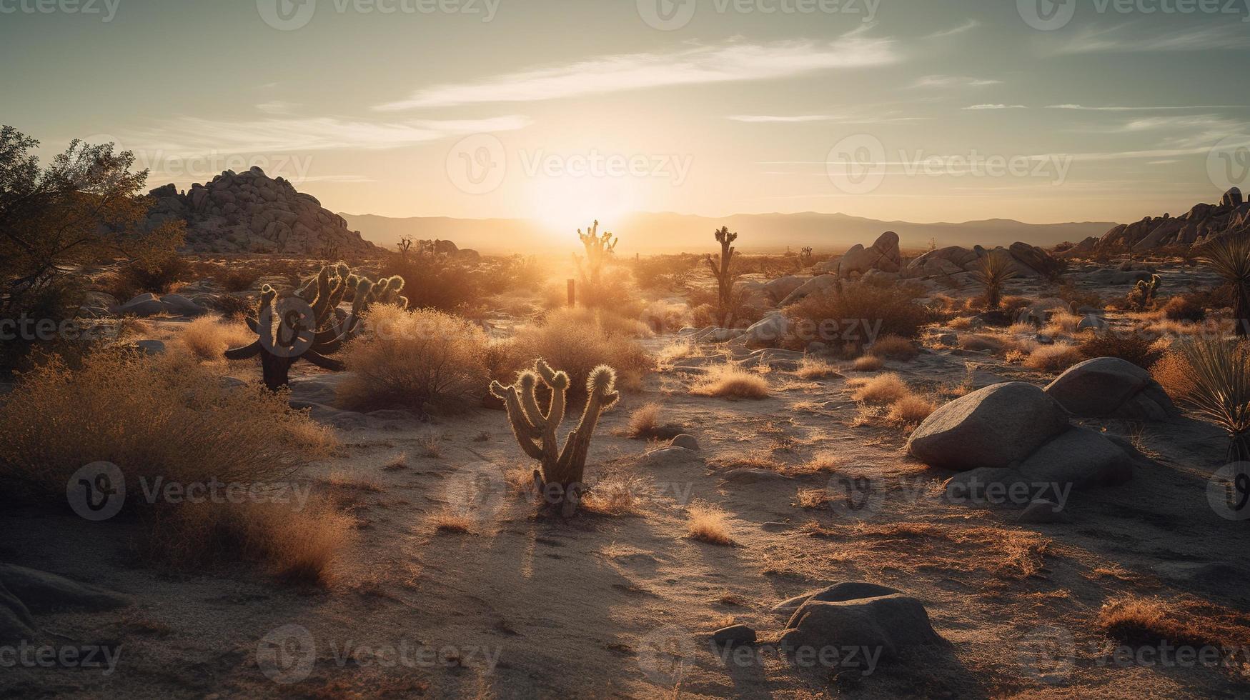 Sunset in Joshua Tree National Park, California, United States photo