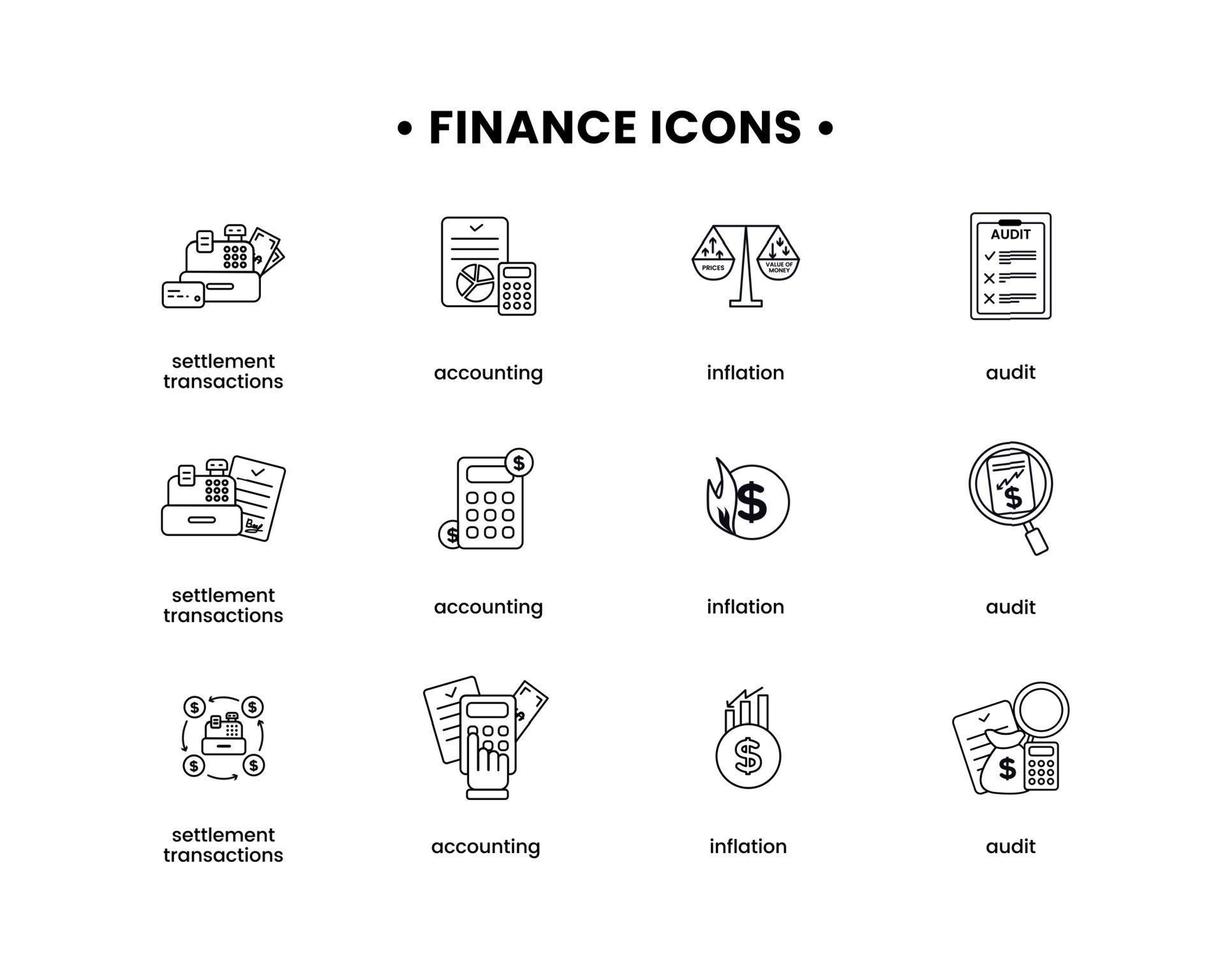 Finance icon in line. vector