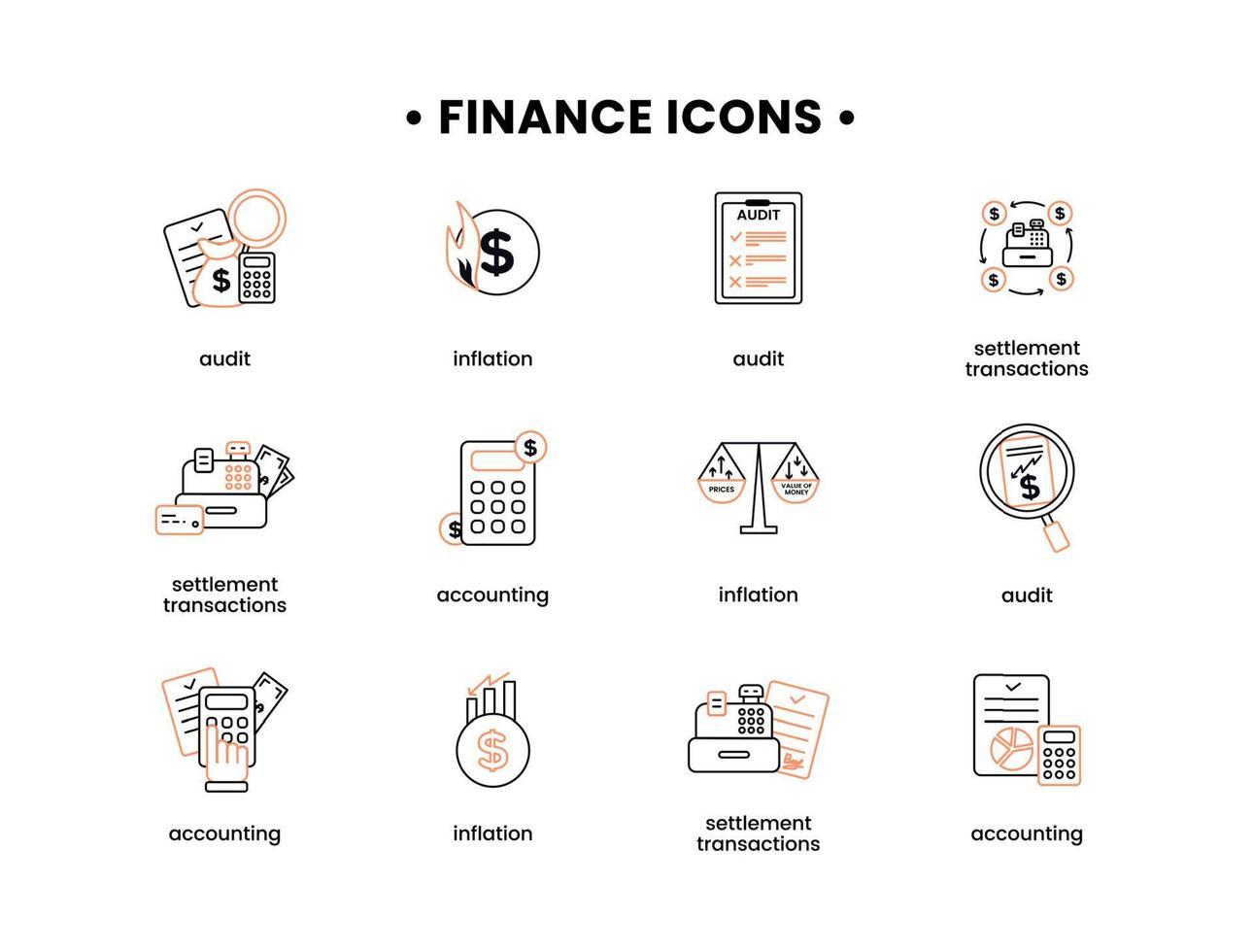 Finance icon in color. vector