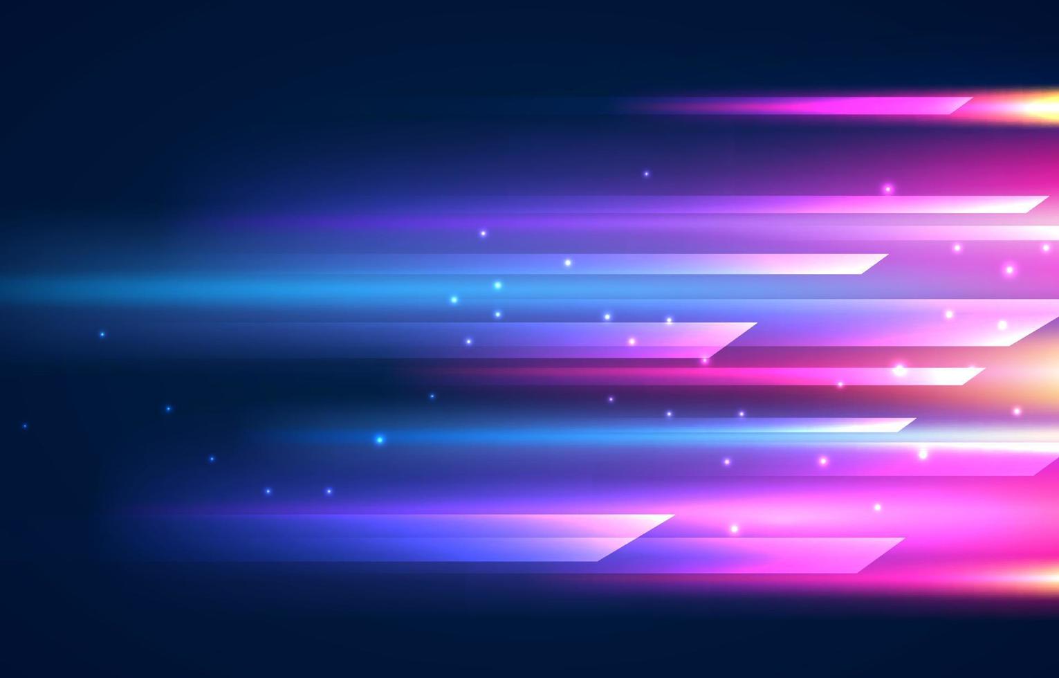 Colorful Speed Of Lights with Sparkling Effect Concept vector