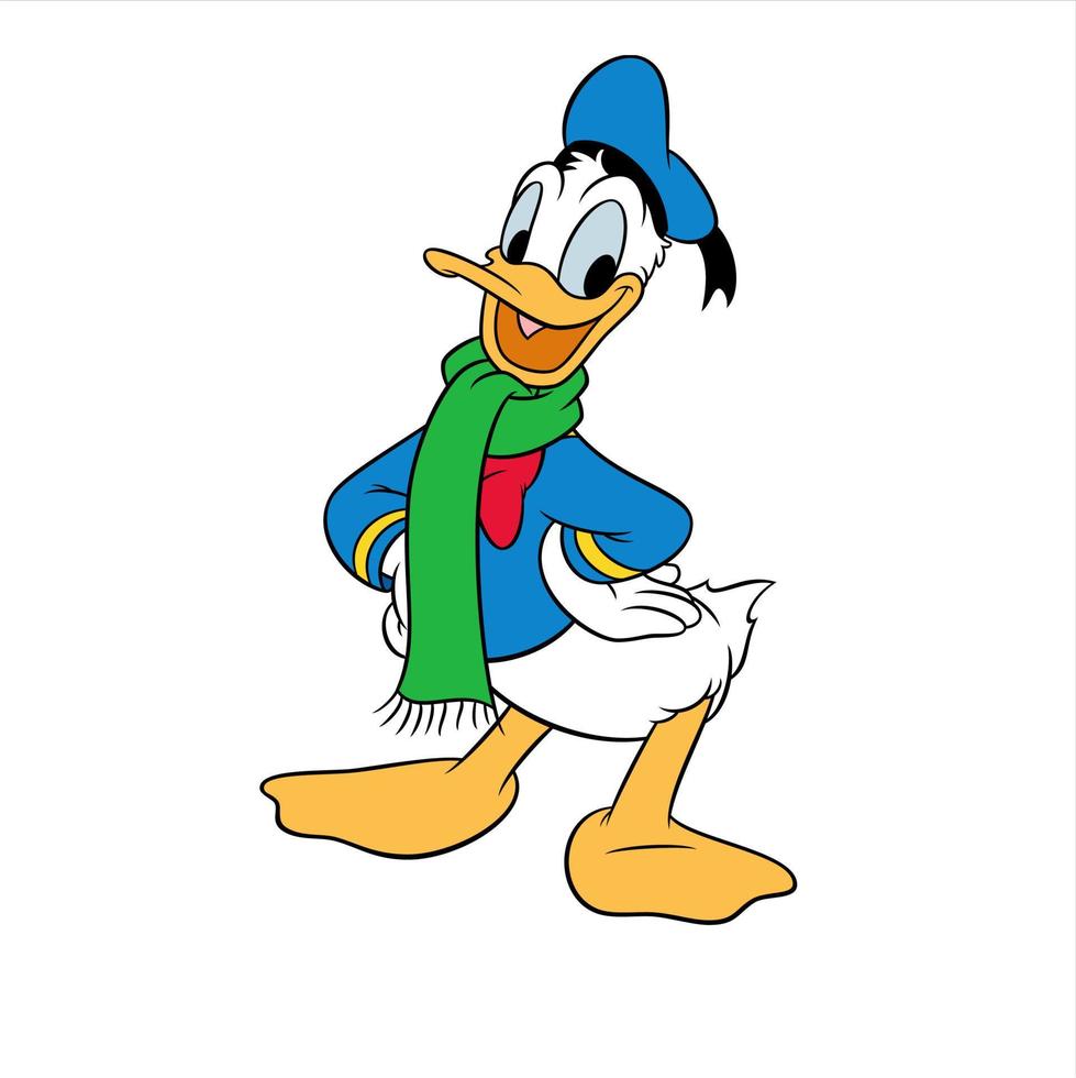 donald duck cartoon vector