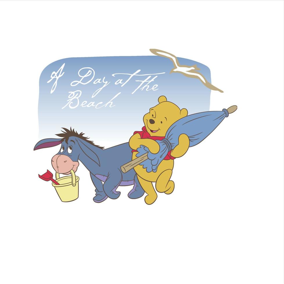 winnie the pooh with friends vector