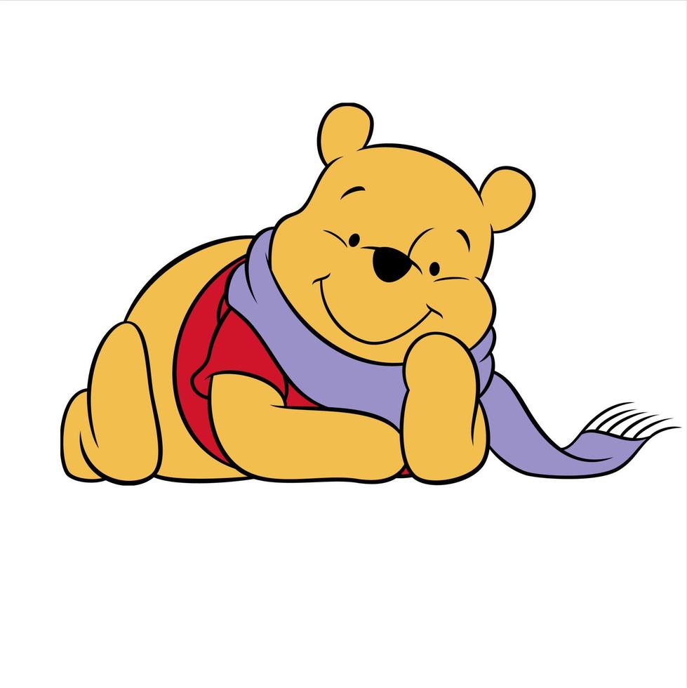 linda Winnie el pooh dibujos animados vector